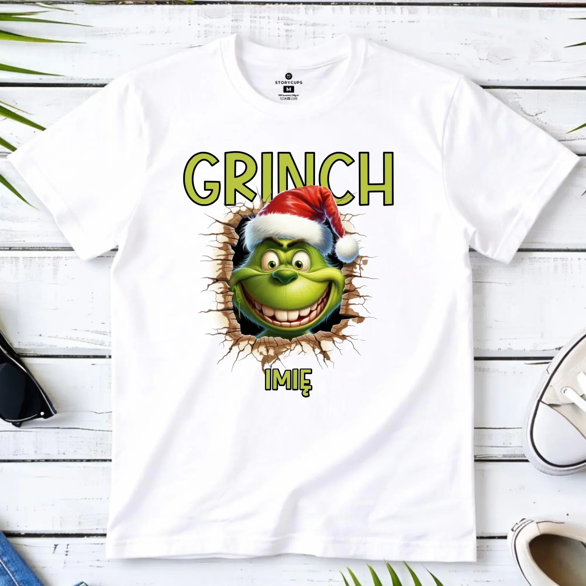 Koszulka męska świąteczna - Grinch - personalizowana BN112 - StoryCups.pl