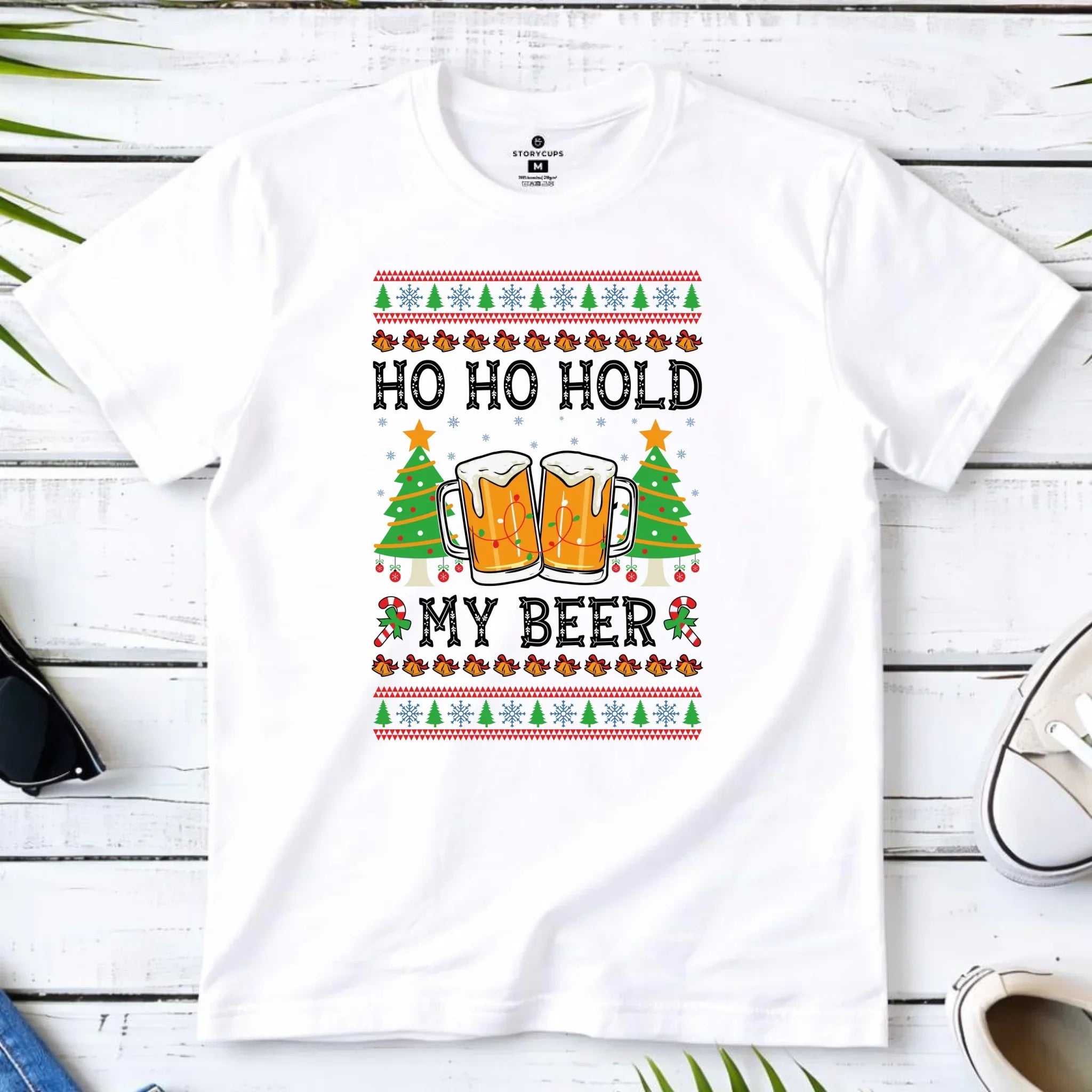 Koszulka męska świąteczna - Ho ho hold my beer BN131 - StoryCups.pl