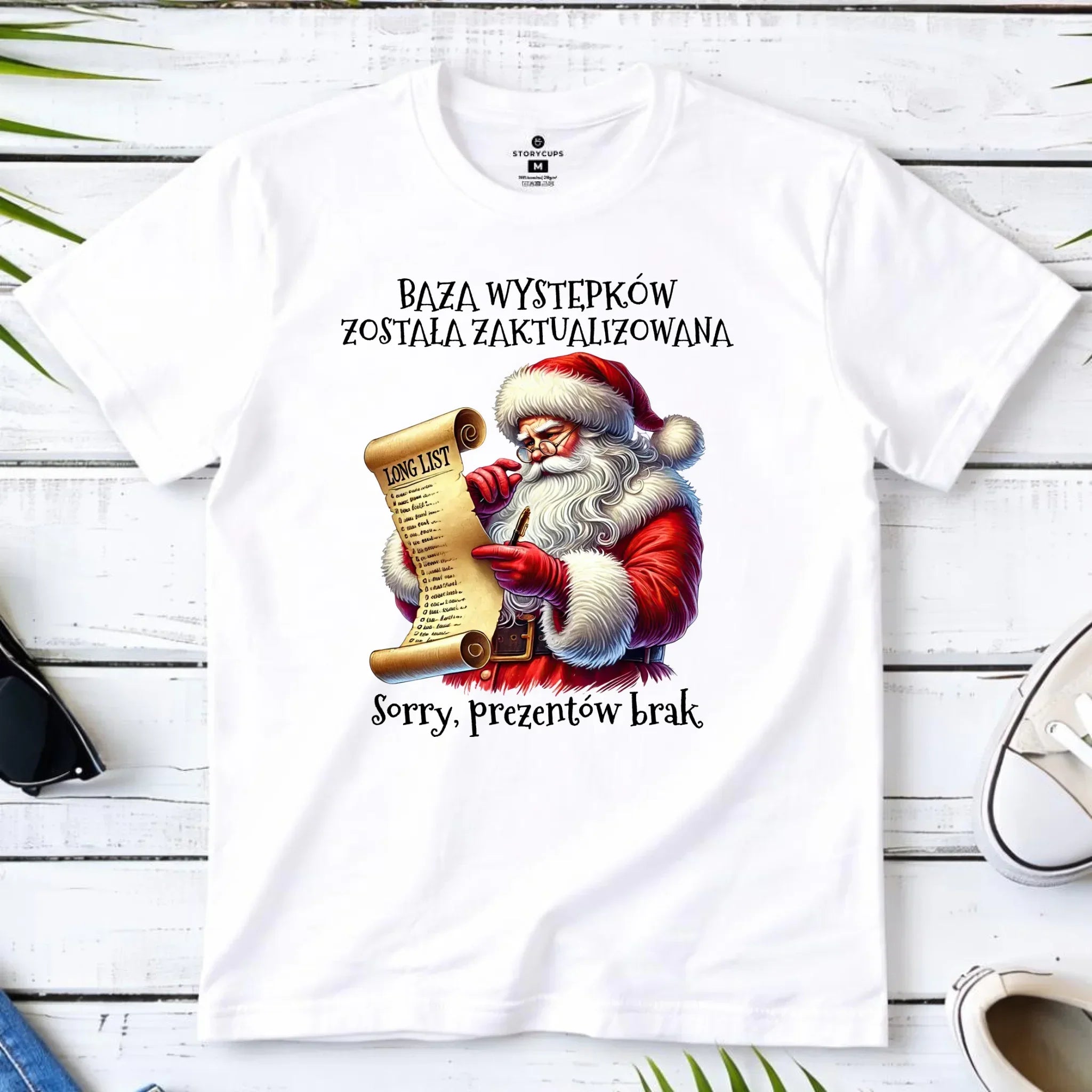 Koszulka męska świąteczna z Mikołajem - Prezentów brak BN07 - StoryCups.pl