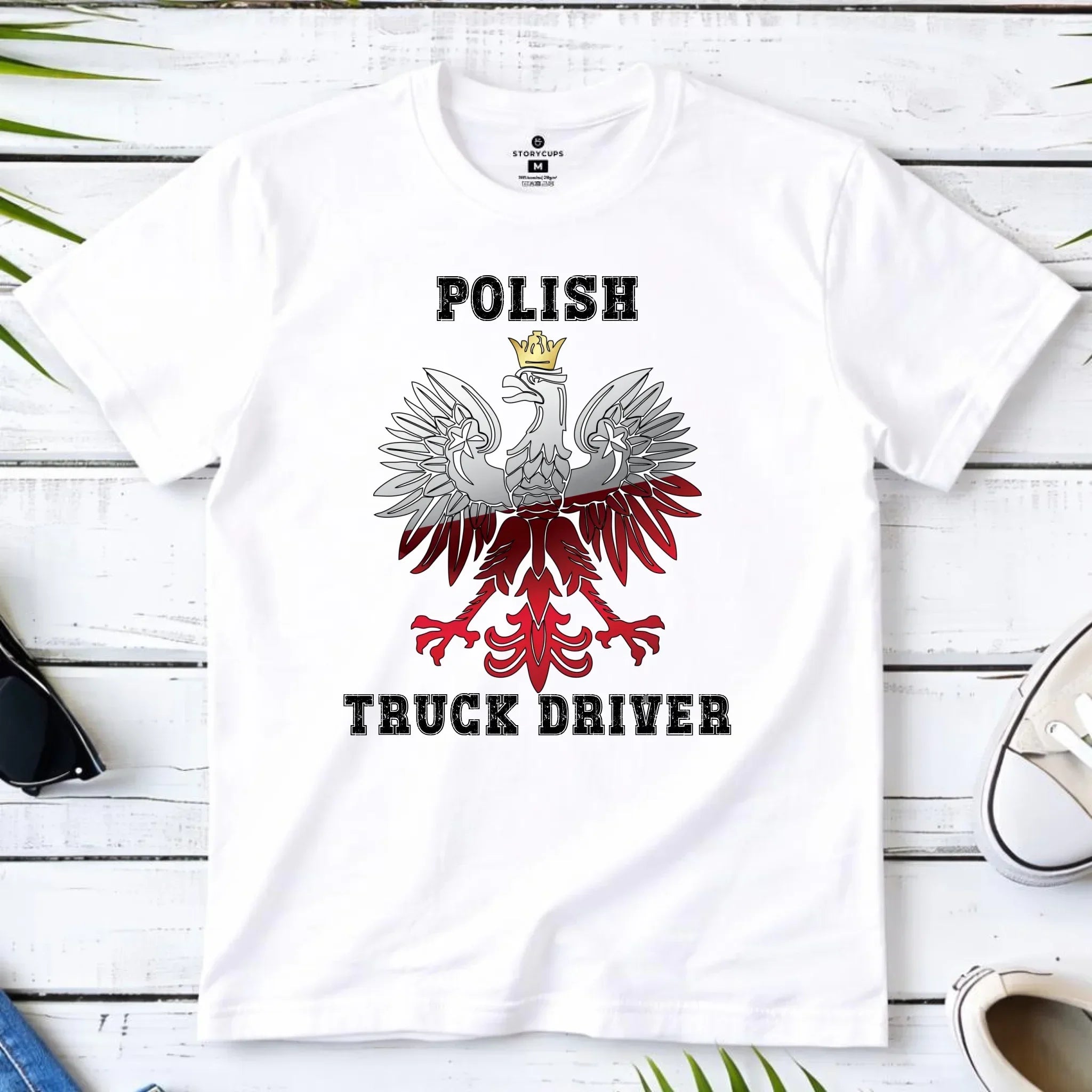 Koszulka męska dla kierowcy ciężarówki - Polish Truck Driver ZKT06 - StoryCups.pl