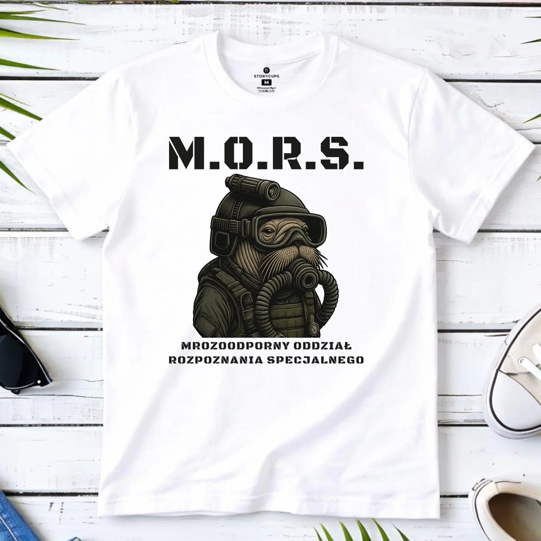 Koszulka męska - prezent dla morsa - M.O.R.S. Mrozoodporny Oddział Rozpoznania Specjalnego HM20 - StoryCups.pl