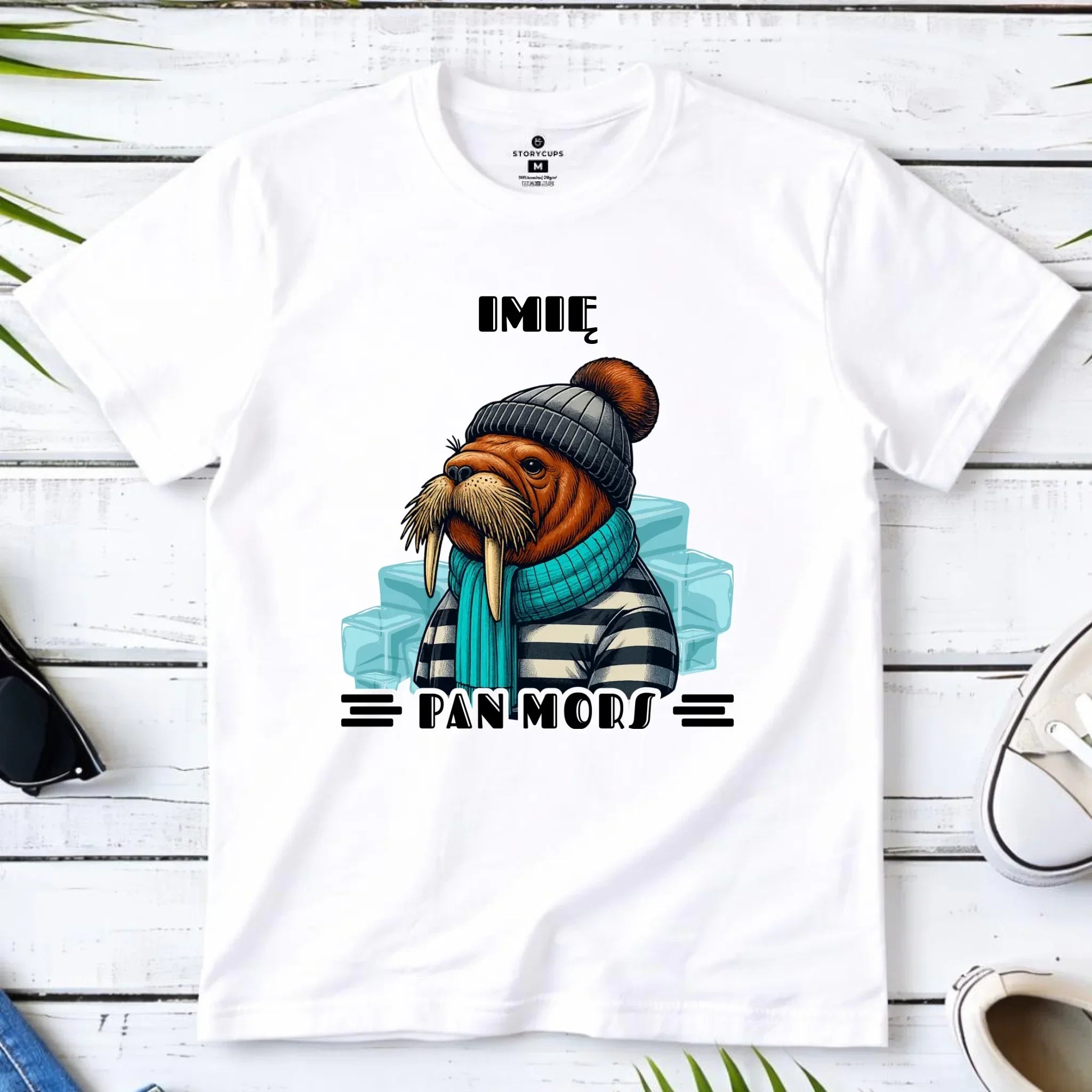 Koszulka męska - prezent dla morsa - Pan Mors - personalizowana HM15 - StoryCups.pl