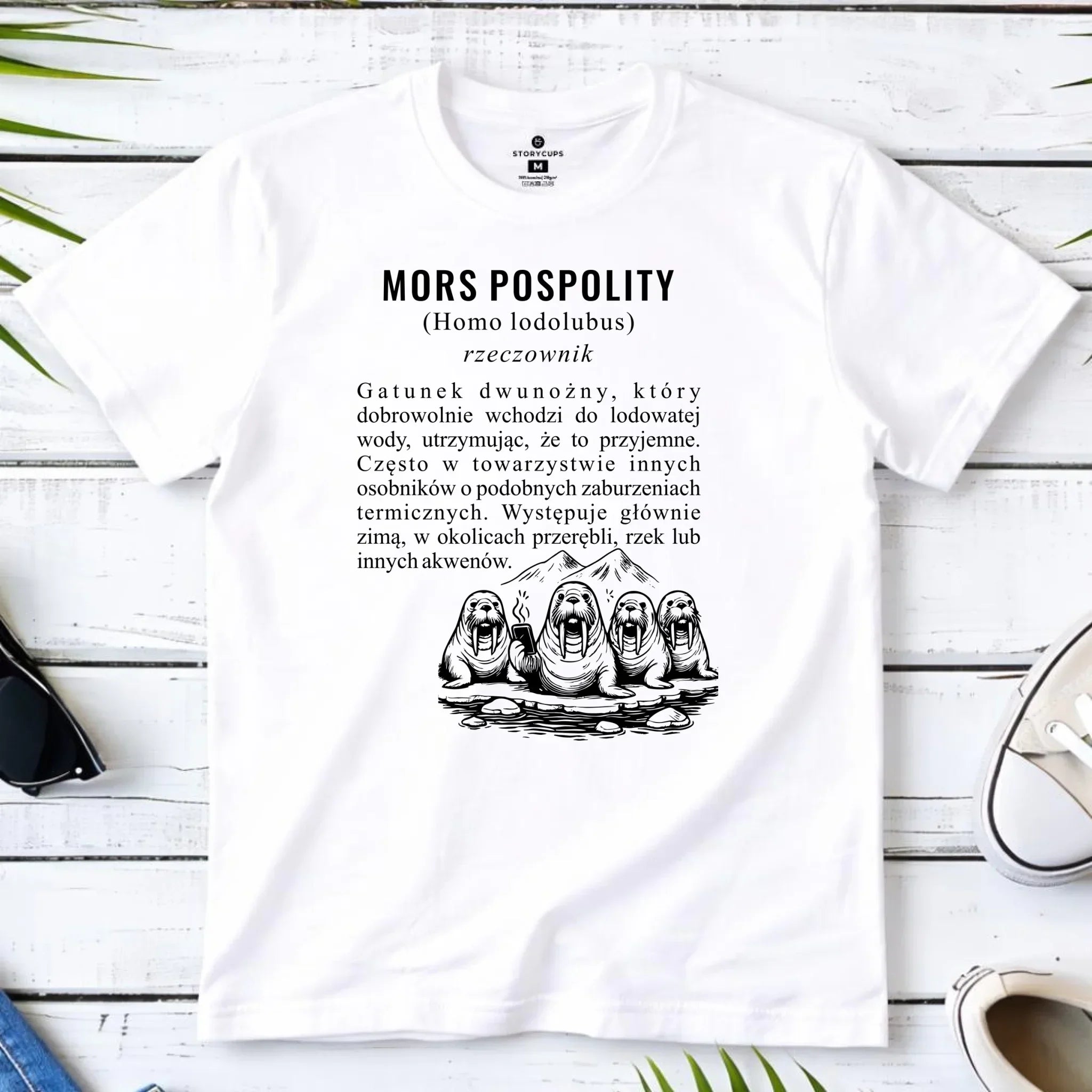Koszulka męska - prezent dla morsa - Mors pospolity [Homo lodolubus] HM12 - StoryCups.pl