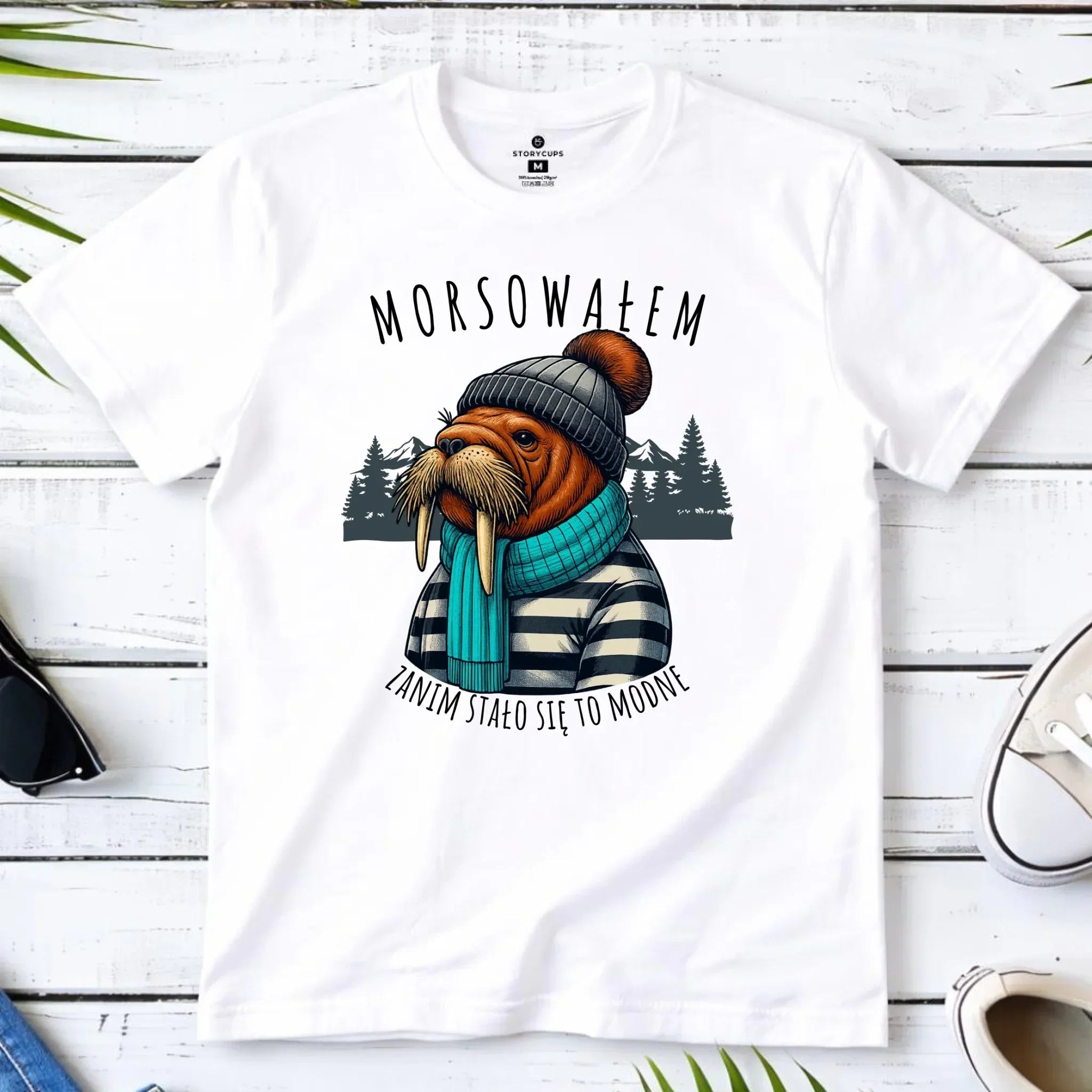 Koszulka męska - prezent dla morsa - Morsowałem zanim stało się to modne - Mors HM08 - StoryCups.pl