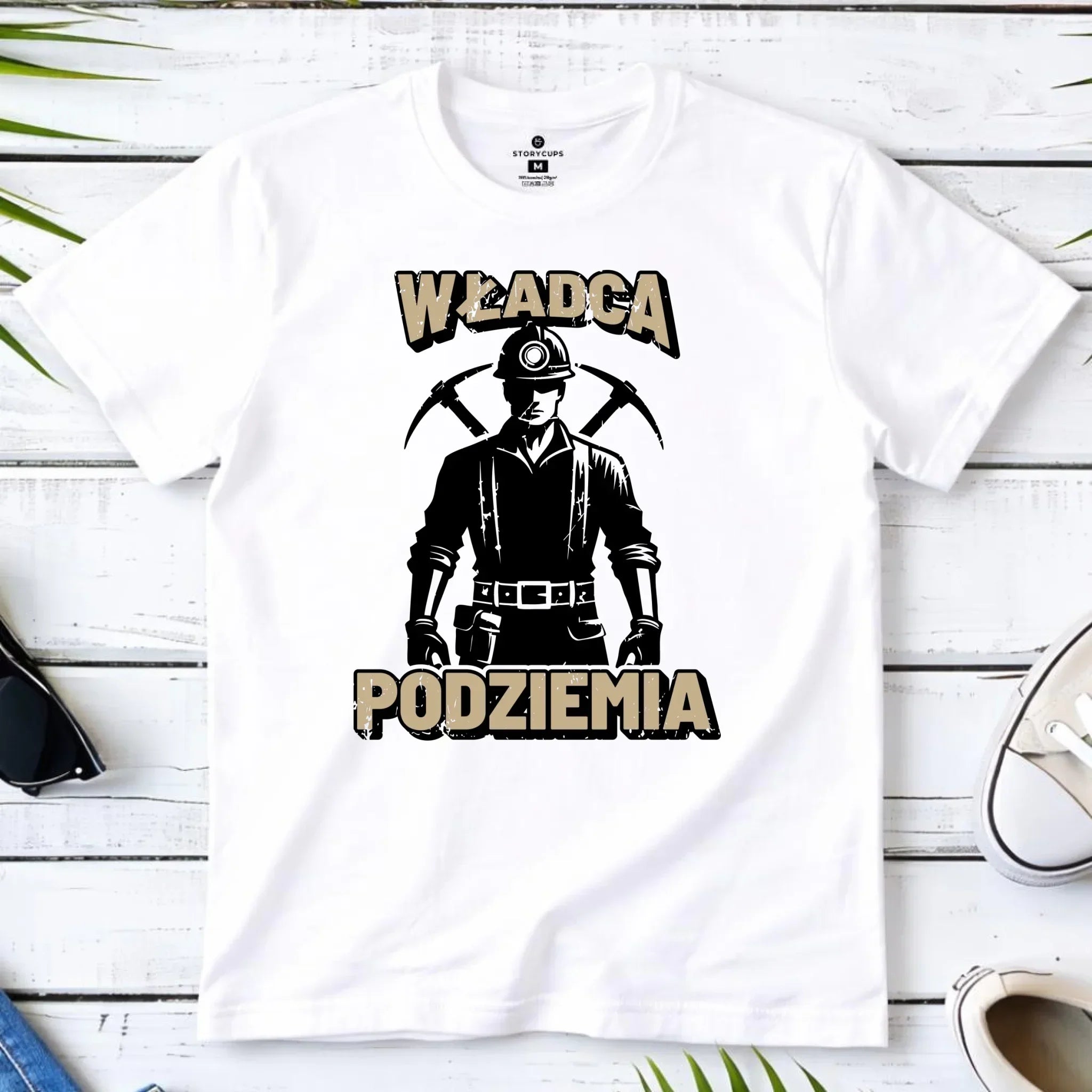 Koszulka męska - prezent dla górnika - Władca podziemia G25 - StoryCups.pl
