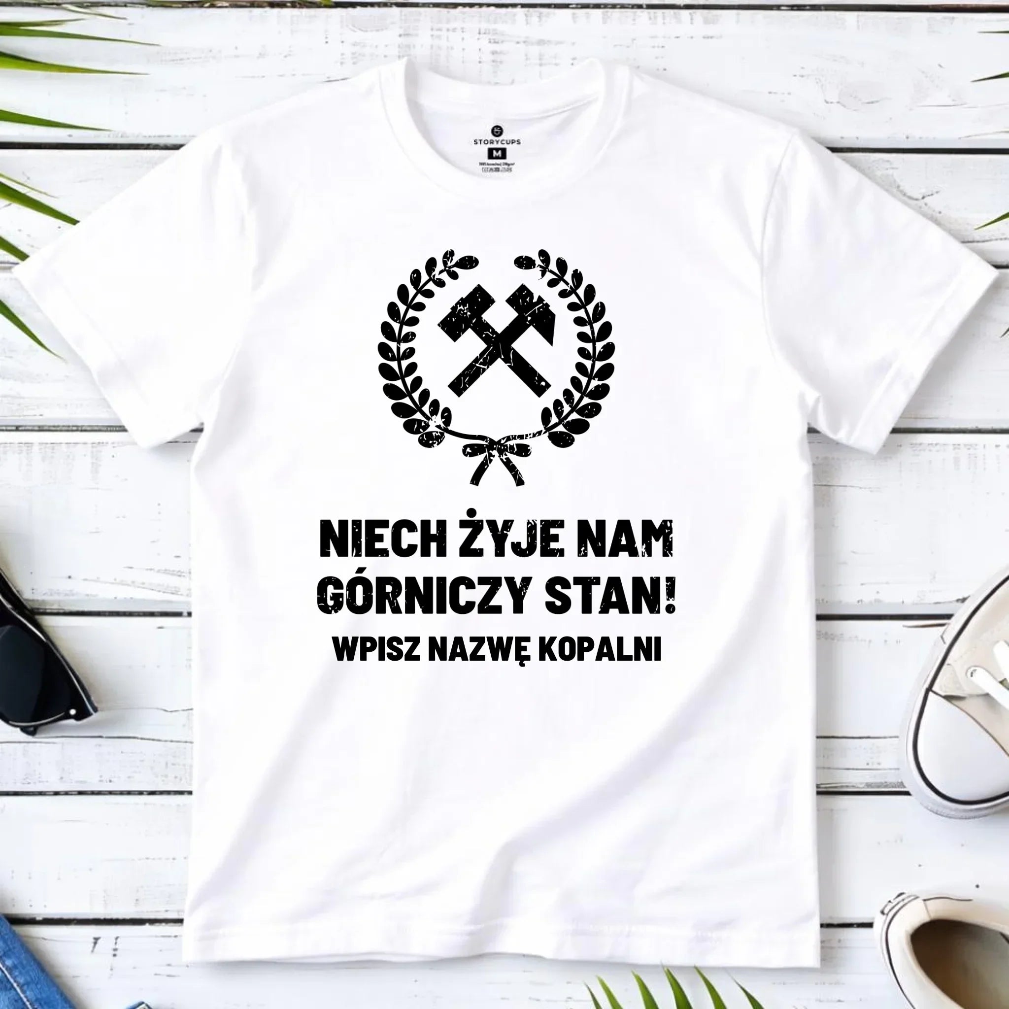 Koszulka męska - prezent dla górnika - Niech żyje nam górniczy stan - personalizowana G24 - StoryCups.pl