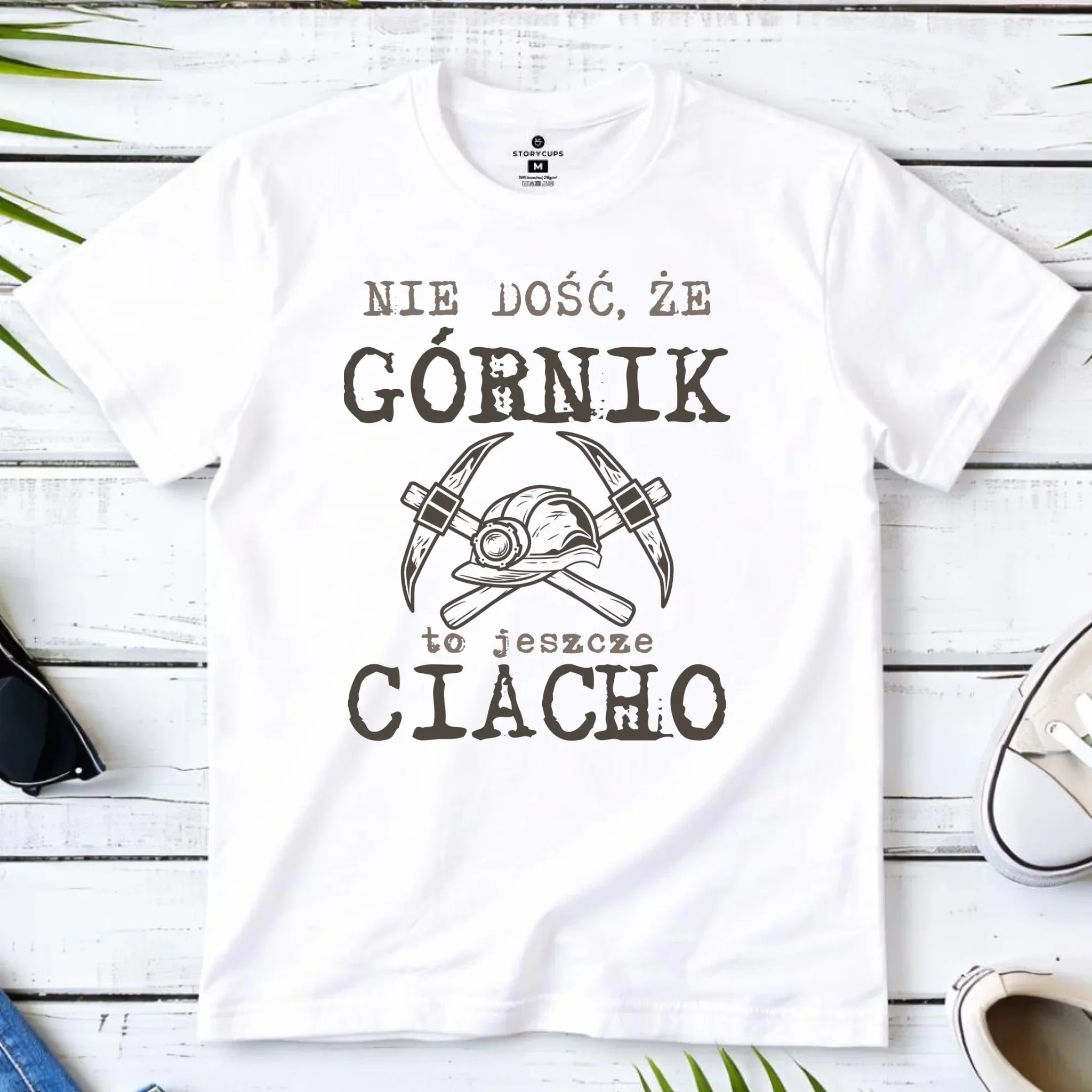 Koszulka męska - prezent dla górnika - Nie dość, że górnik to jeszcze ciacho G17 - StoryCups.pl
