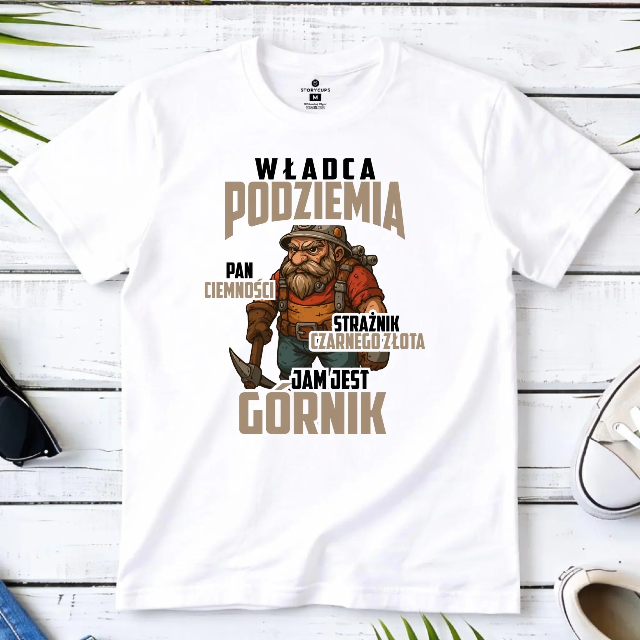 Koszulka męska - prezent dla górnika - Władca podziemia Górnik G20 - StoryCups.pl