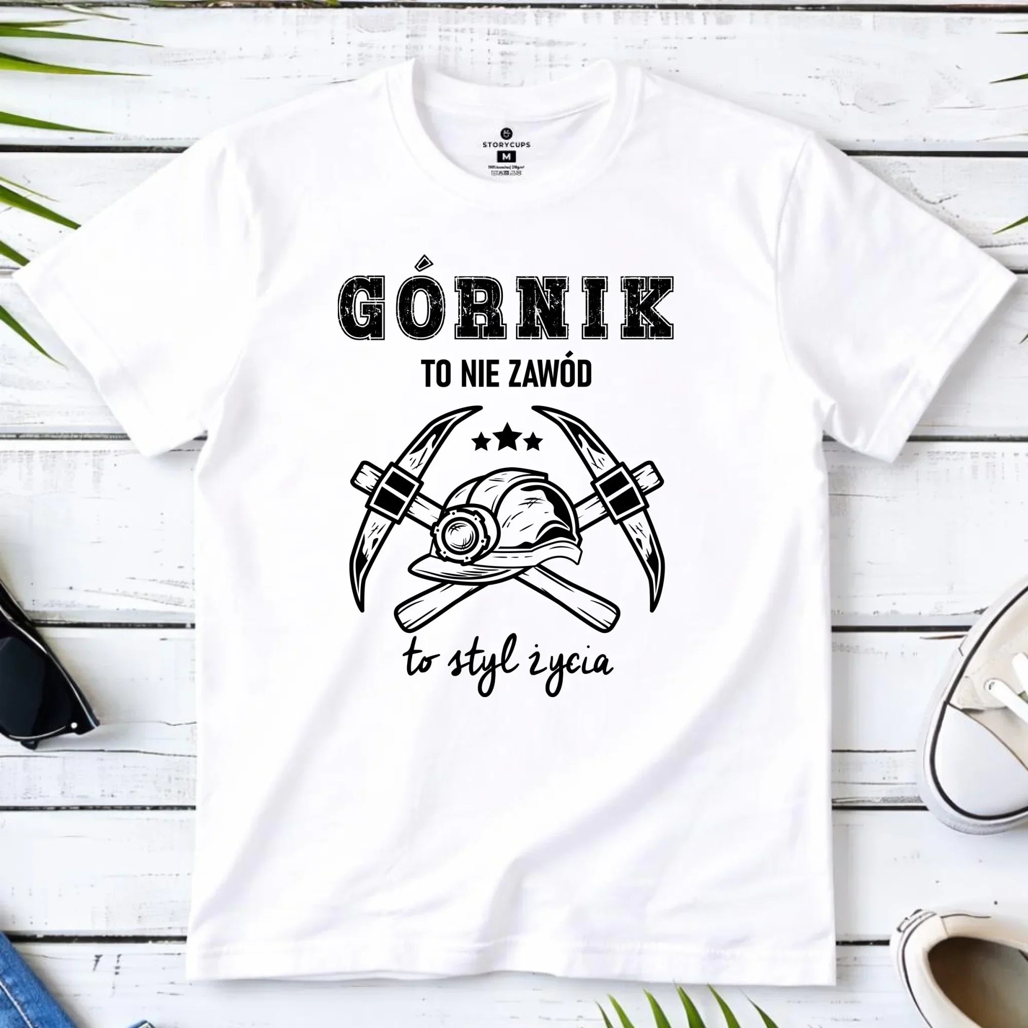 Koszulka męska - prezent dla górnika - Górnik to nie zawód to styl życia G05 - StoryCups.pl