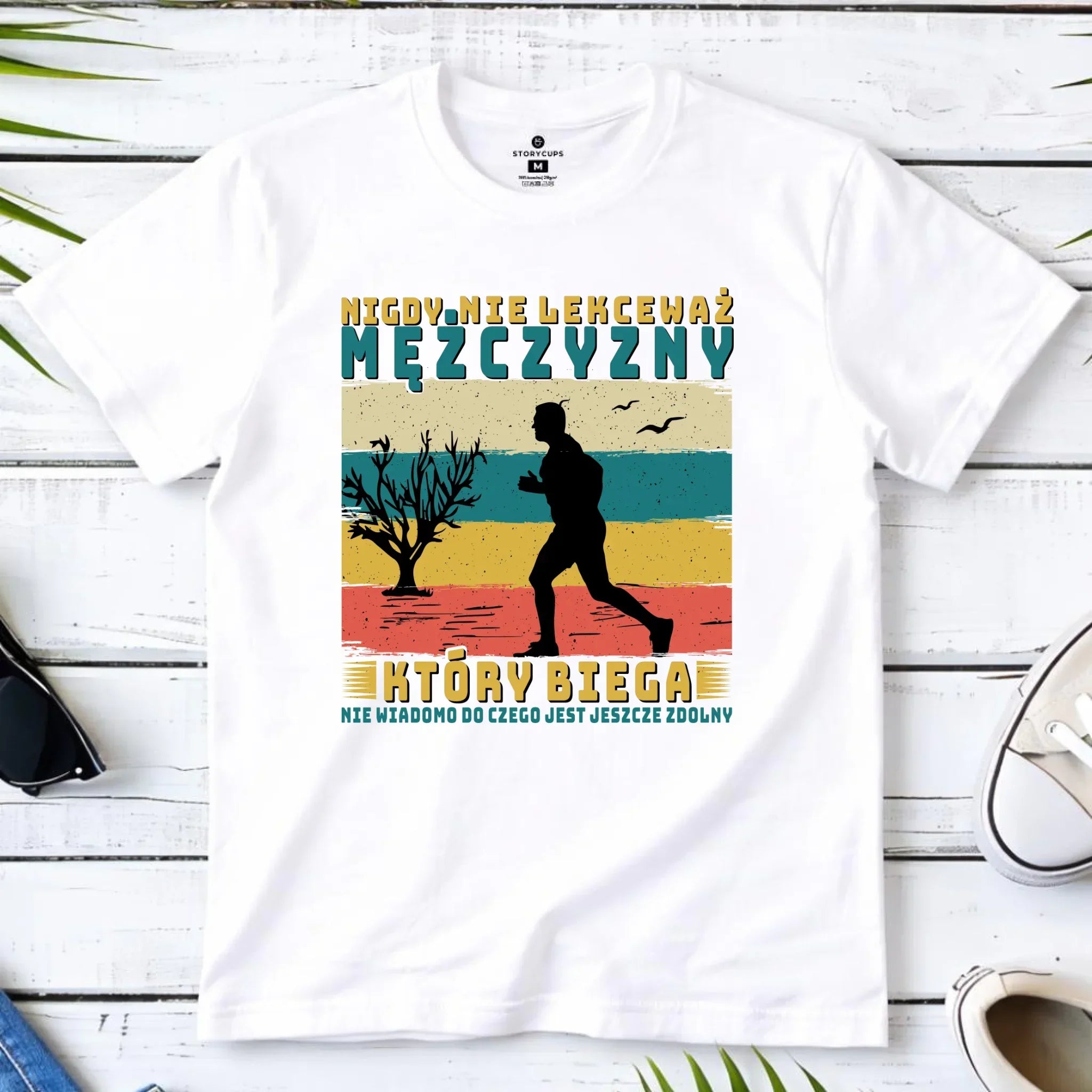 Koszulka męska dla biegacza - Nigdy nie lekceważ HB03 - StoryCups.pl