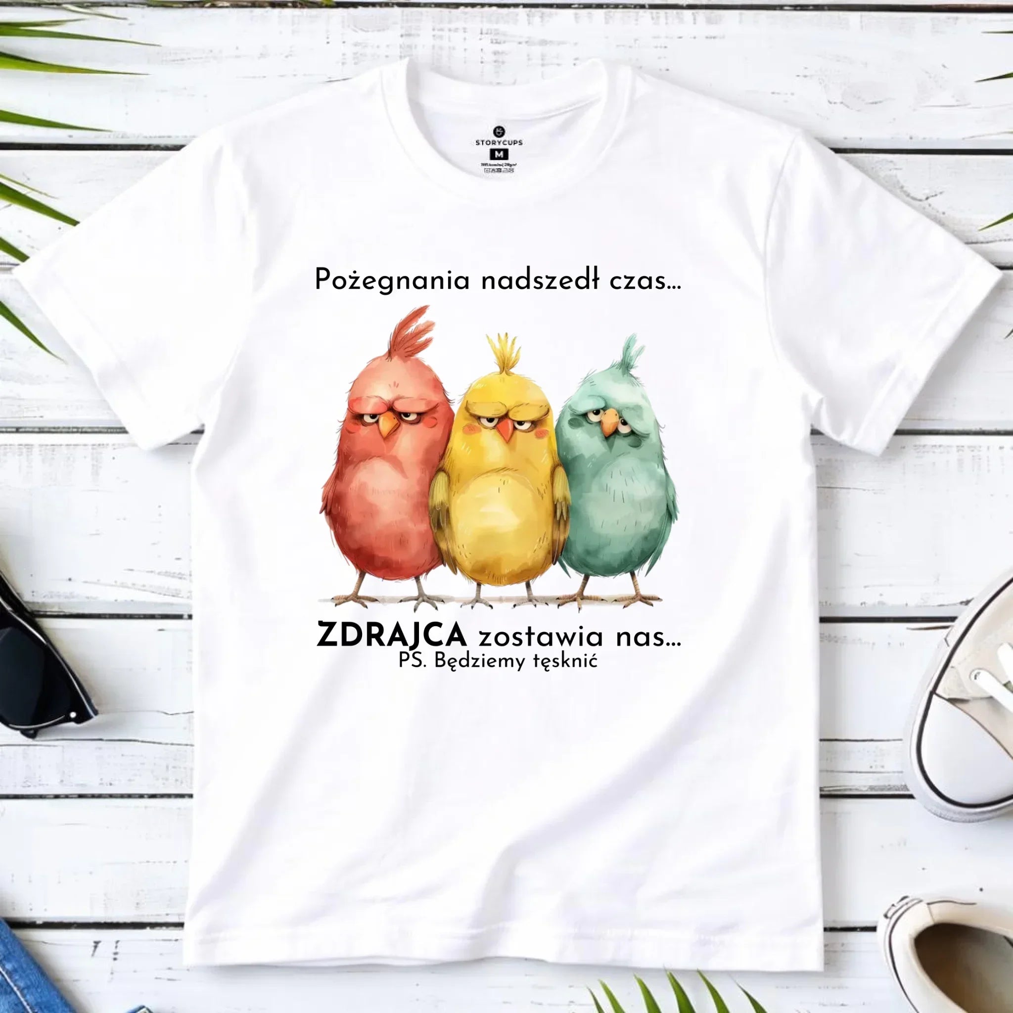 Koszulka męska na odejście z pracy - Pożegnania nadszedł czas OP05 - StoryCups.pl