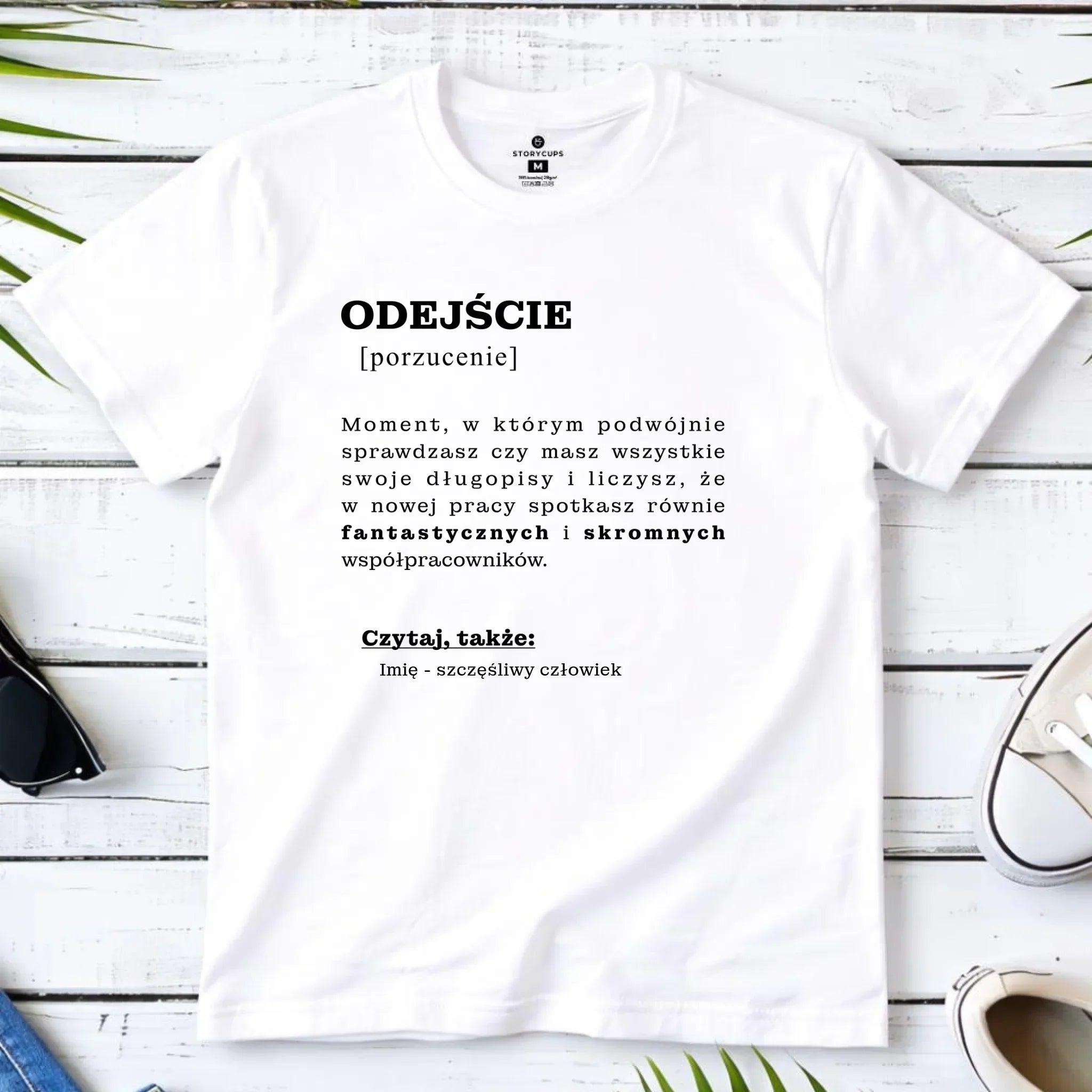 Koszulka męska - Odejście z pracy [porzucenie] - personalizowana OP01 - StoryCups.pl