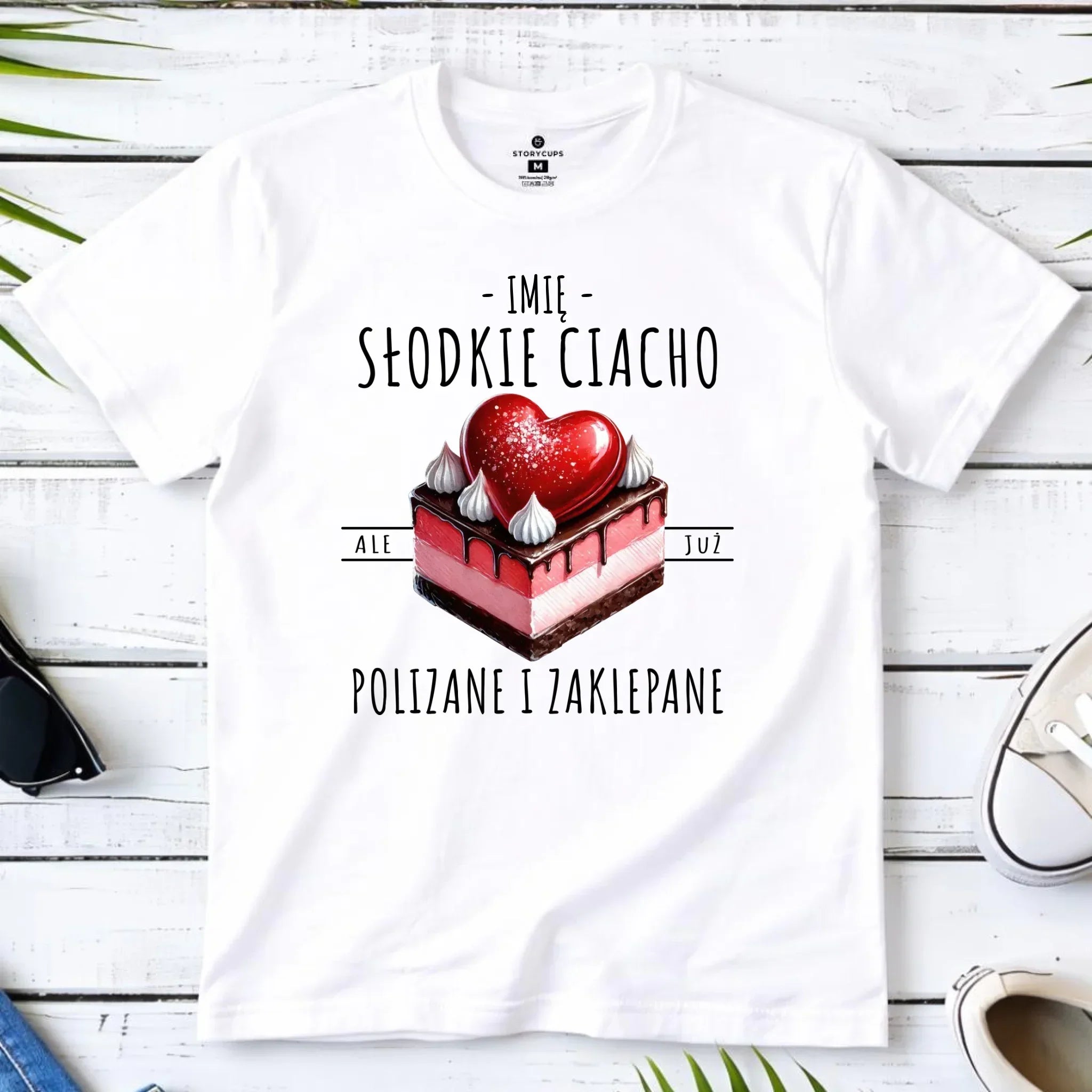 Koszulka męska - Słodkie ciacho polizane i zaklepane - personalizowana W36 - StoryCups.pl