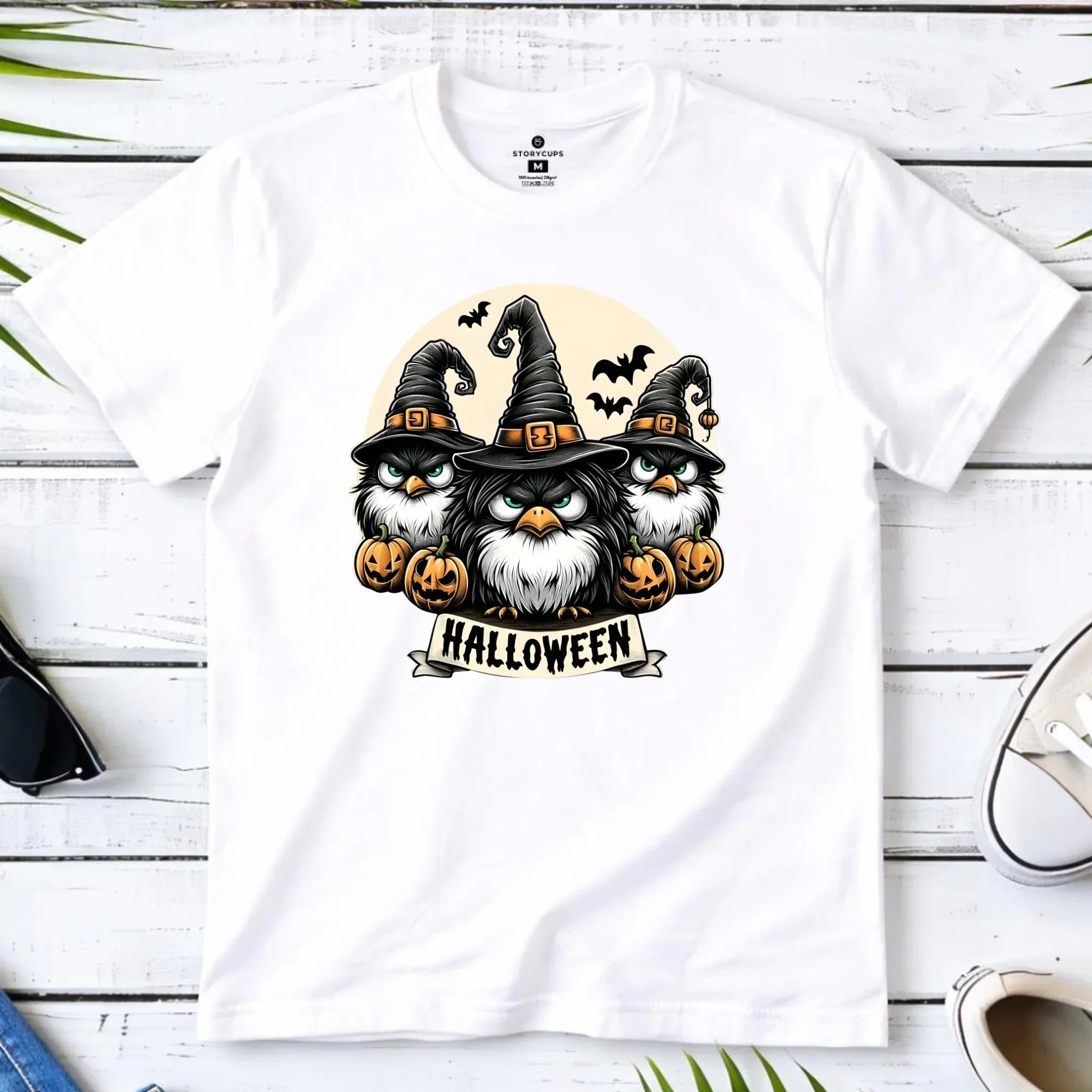 Koszulka męska na Halloween - Upiorne sowy wiedźmy HL15 - StoryCups.pl