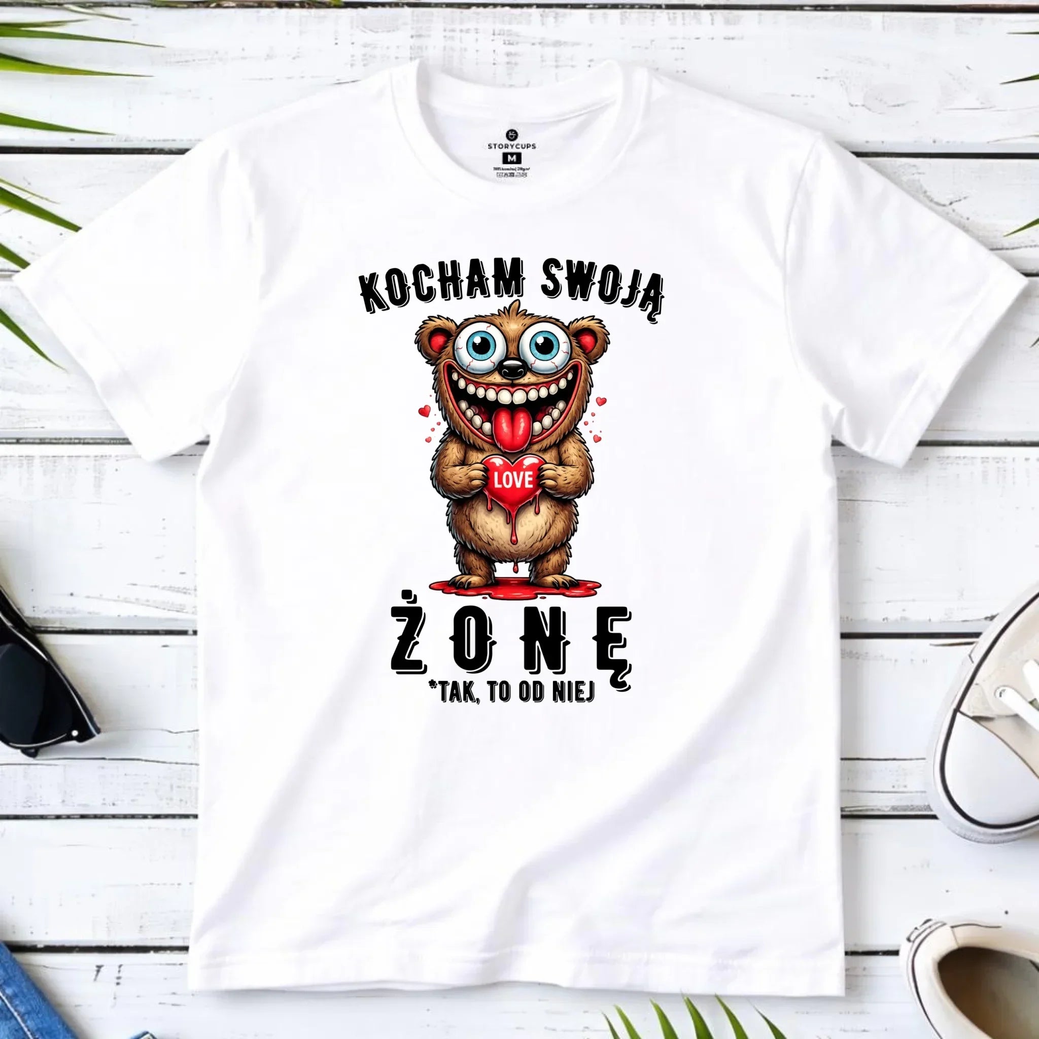 Koszulka męska dla męża - Kocham swoją żonę W23 - StoryCups.pl