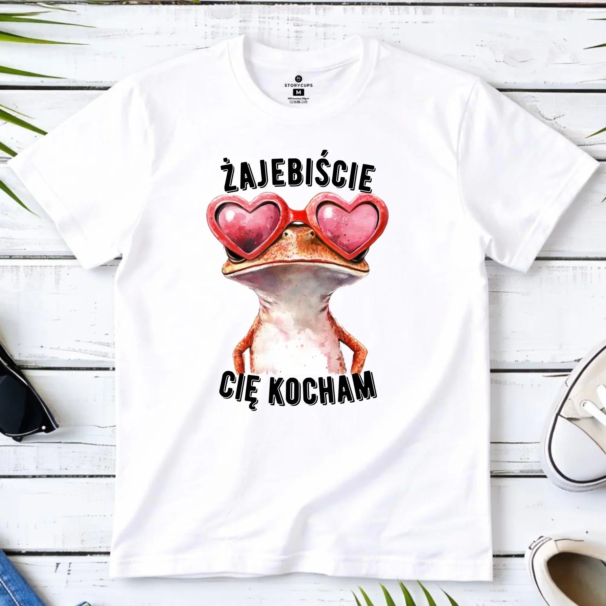 Koszulka męska dla par - Żajebiście Cię Kocham Żaba W17 - StoryCups.pl