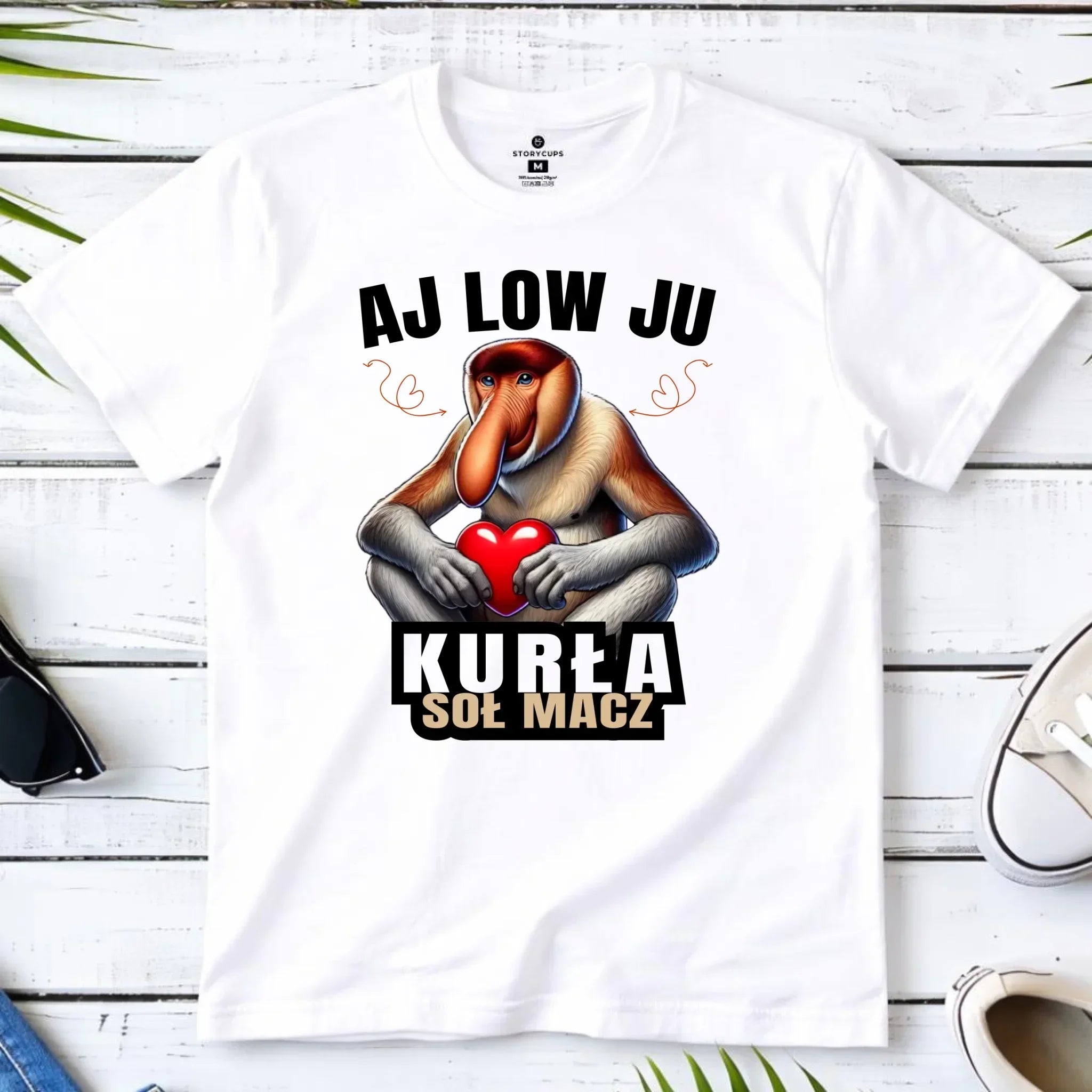 Koszulka męska dla par - Janusz nosacz - Aj low ju kurła W26 - StoryCups.pl