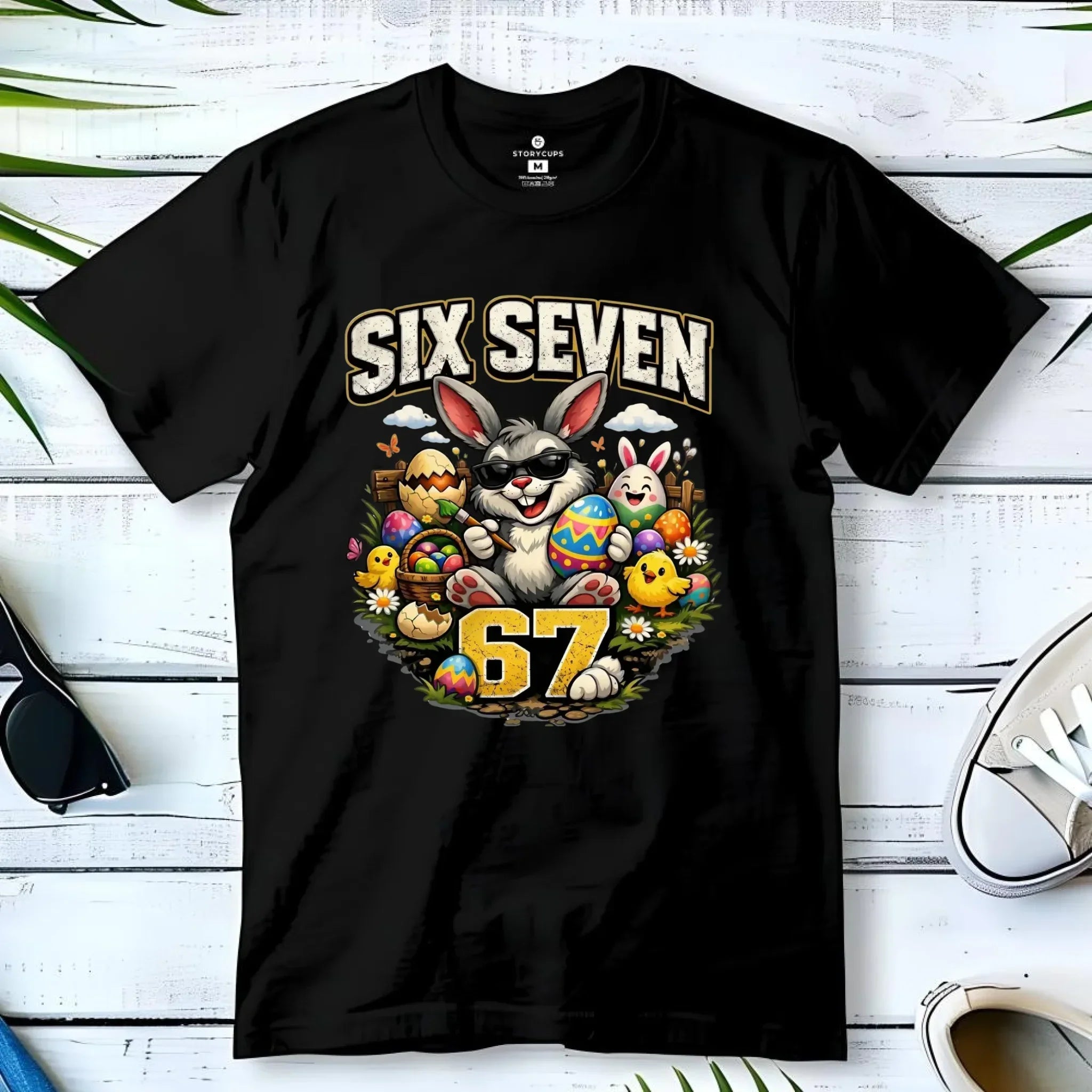 Koszulka męska wielkanocna - Zając Six Seven 67 WN10 - StoryCups.pl
