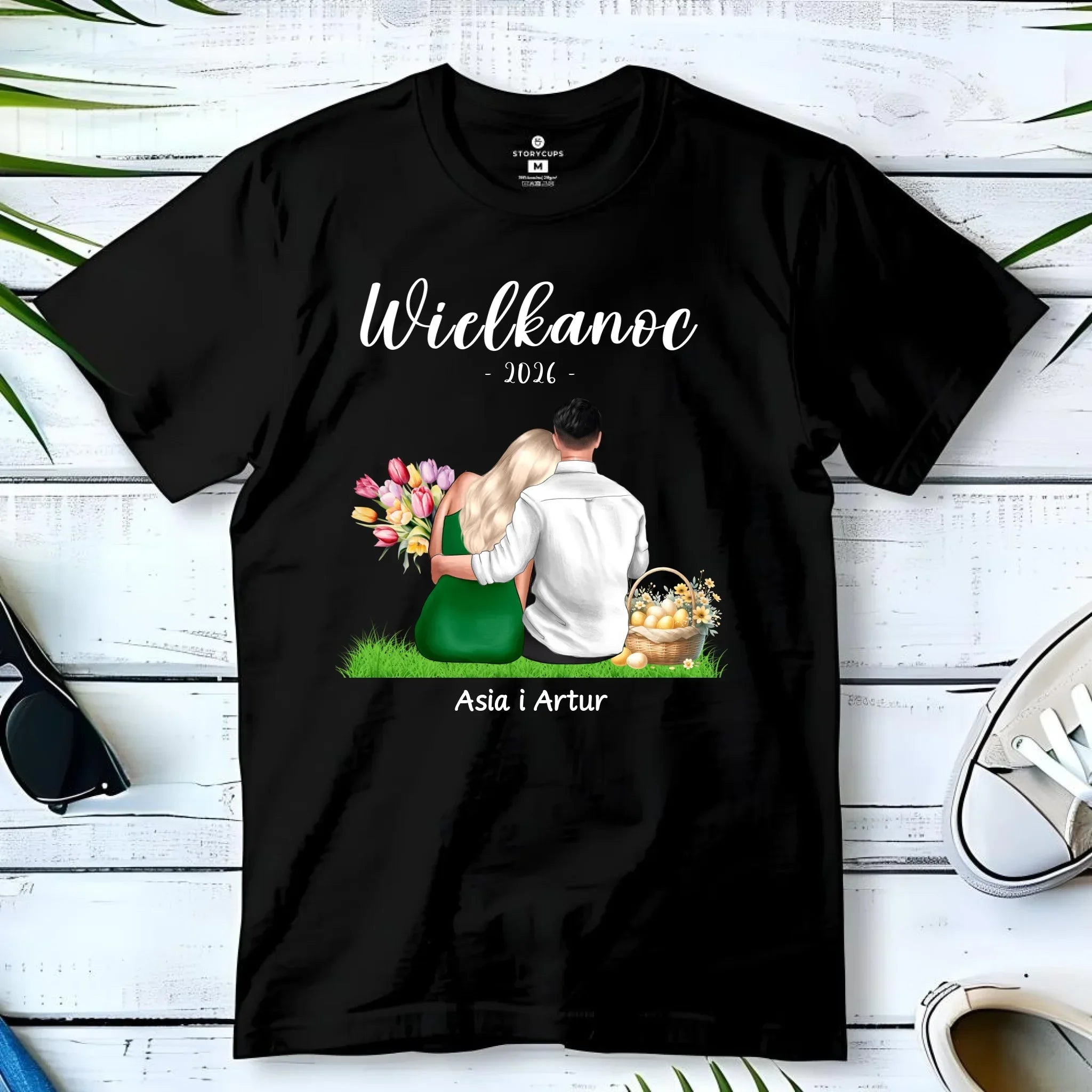 Koszulka męska na Wielkanoc dla par - personalizowana WN36 - StoryCups.pl