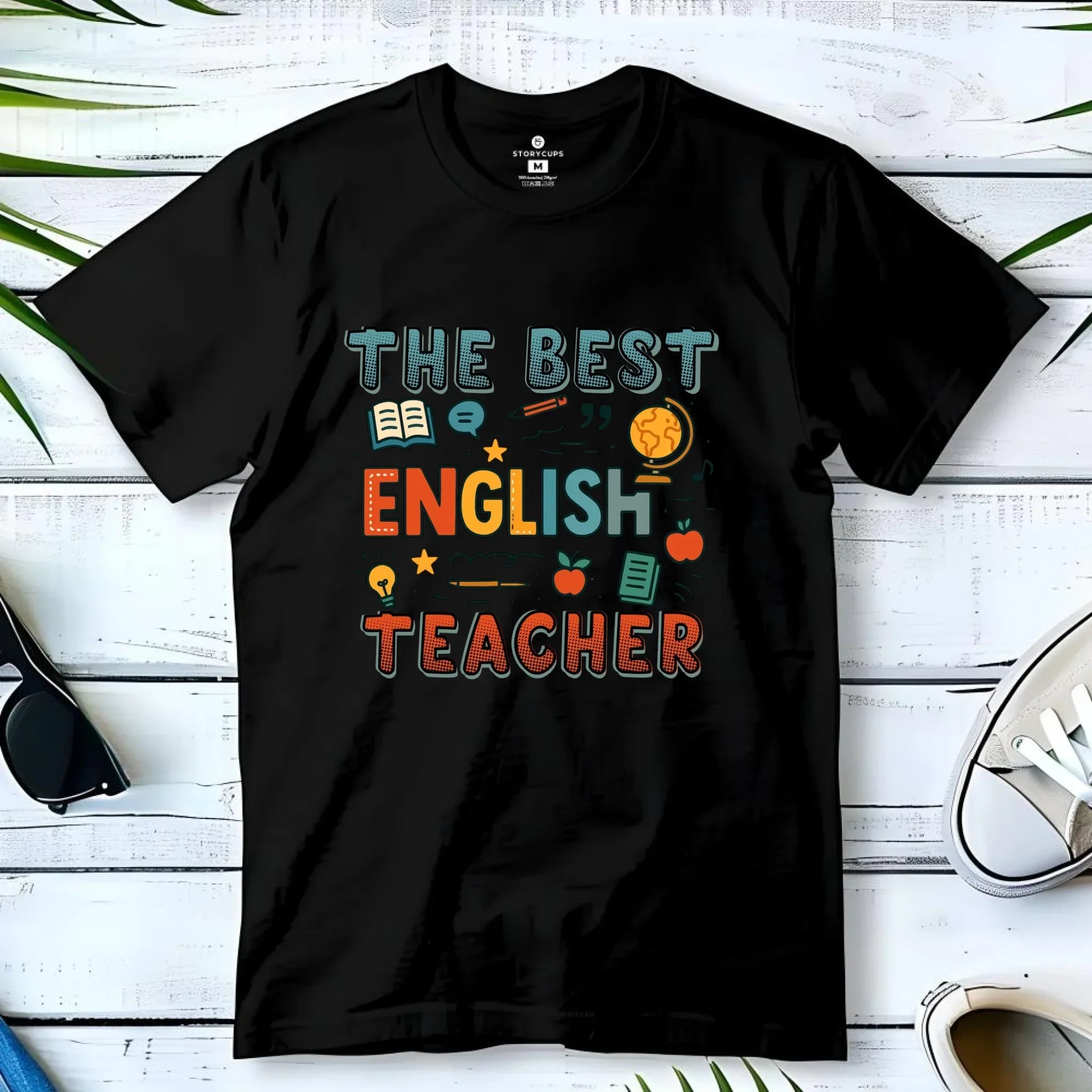 Koszulka męska dla nauczyciela angielskiego - The best english teacher N53 - StoryCups.pl