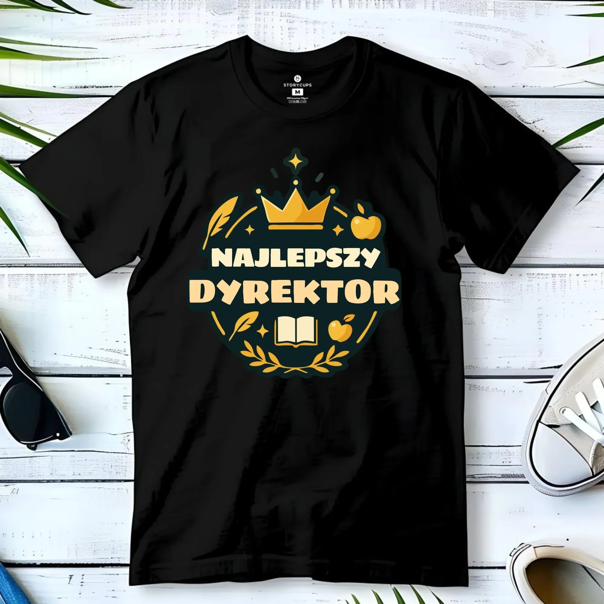 Koszulka męska dla dyrektora szkoły - Najlepszy Dyrektor N48 - StoryCups.pl