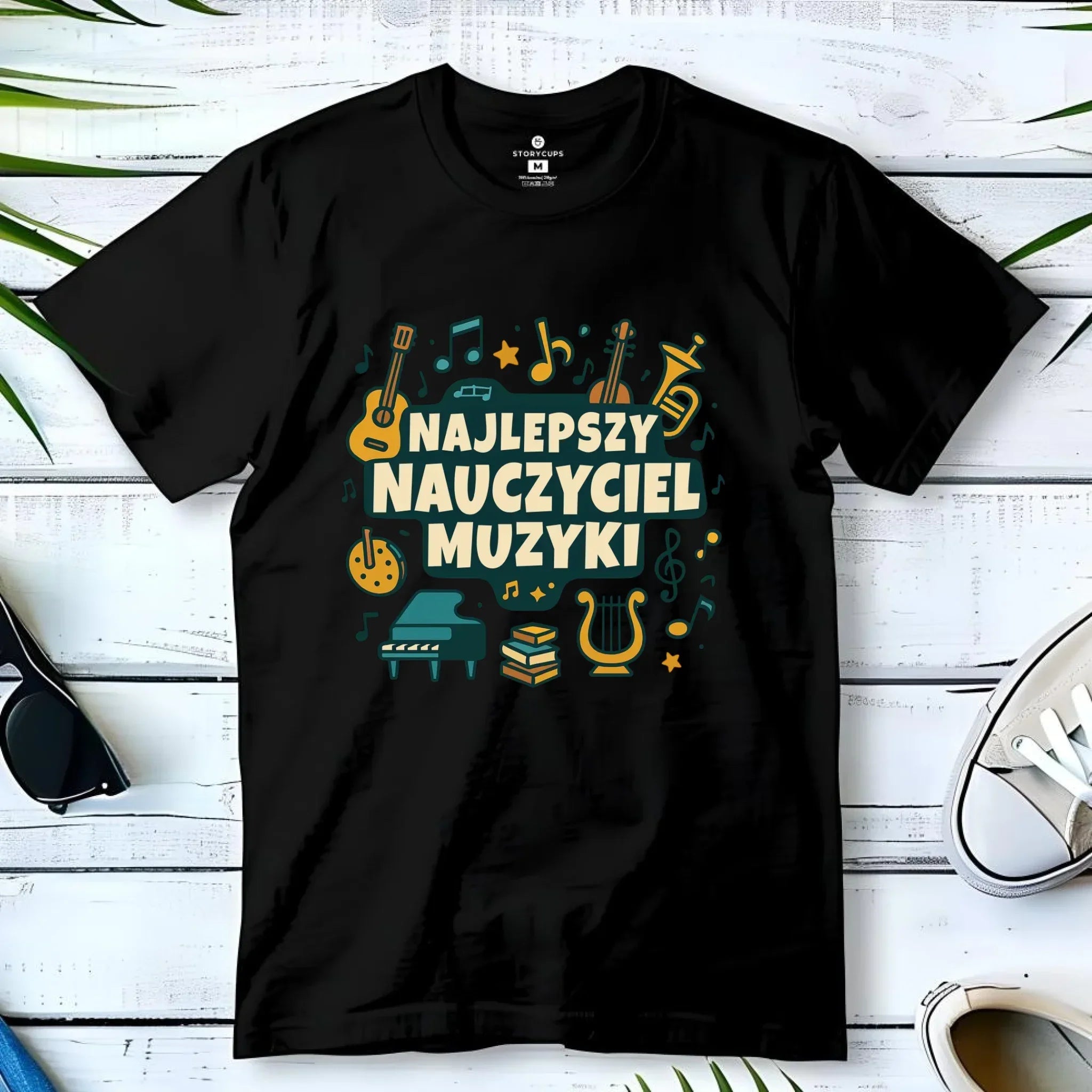 Koszulka męska dla nauczyciela - Najlepszy nauczyciel muzyki N52 - StoryCups.pl
