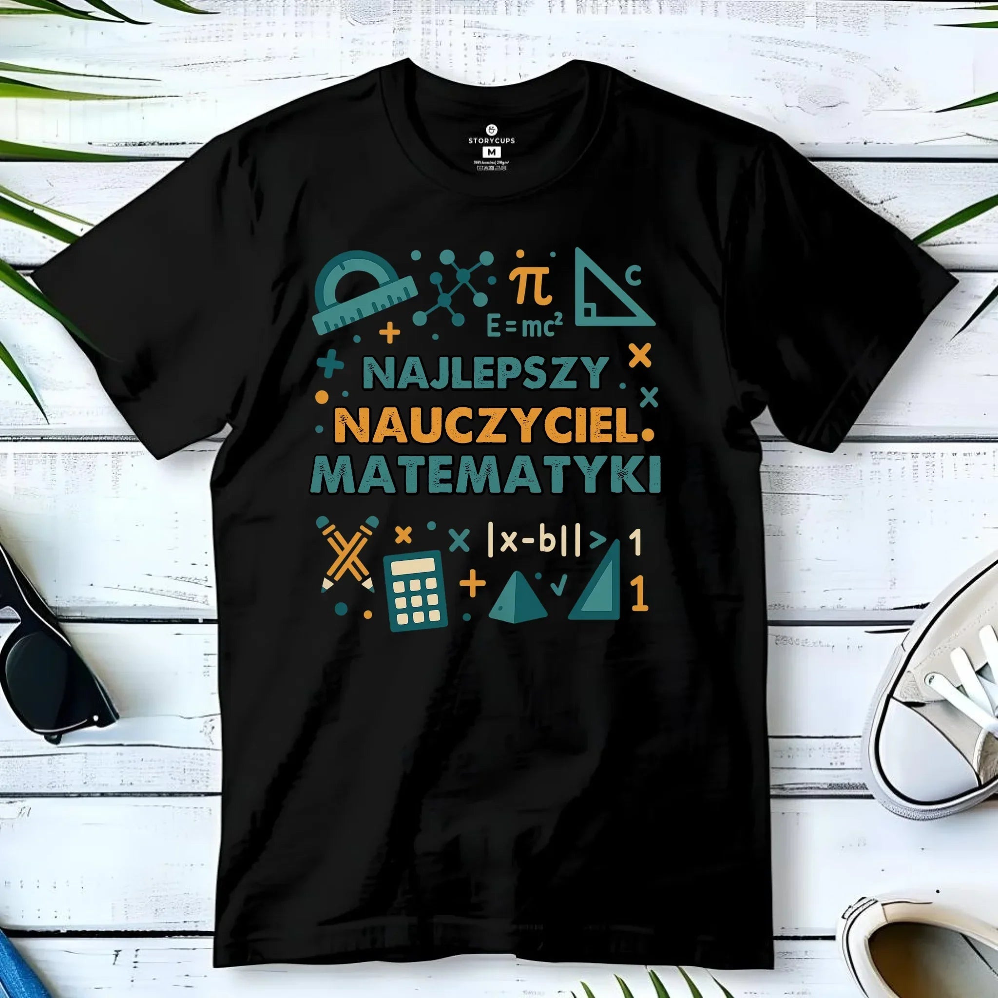 Koszulka męska dla nauczyciela - Najlepszy nauczyciel matematyki N74 - StoryCups.pl