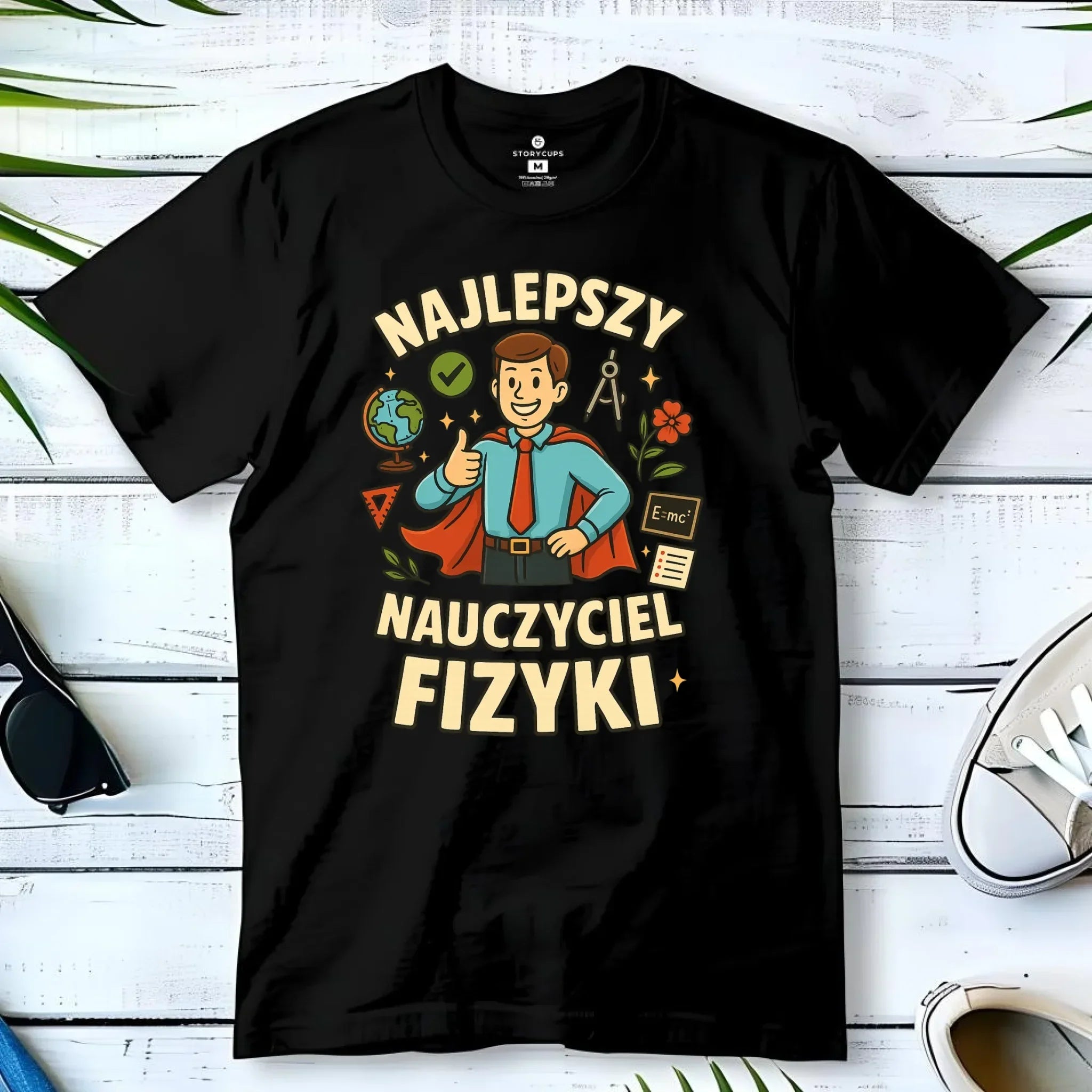 Koszulka męska dla nauczyciela - Najlepszy nauczyciel fizyki N22 - StoryCups.pl