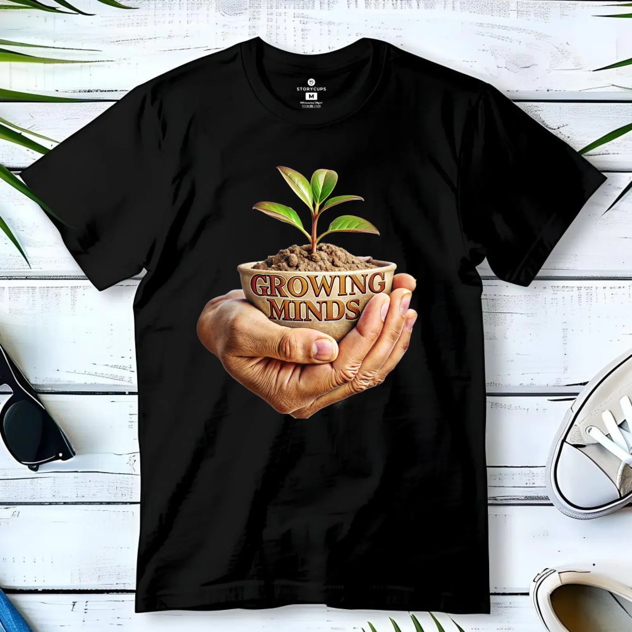 Koszulka męska dla nauczyciela - Growing minds N15 - StoryCups.pl