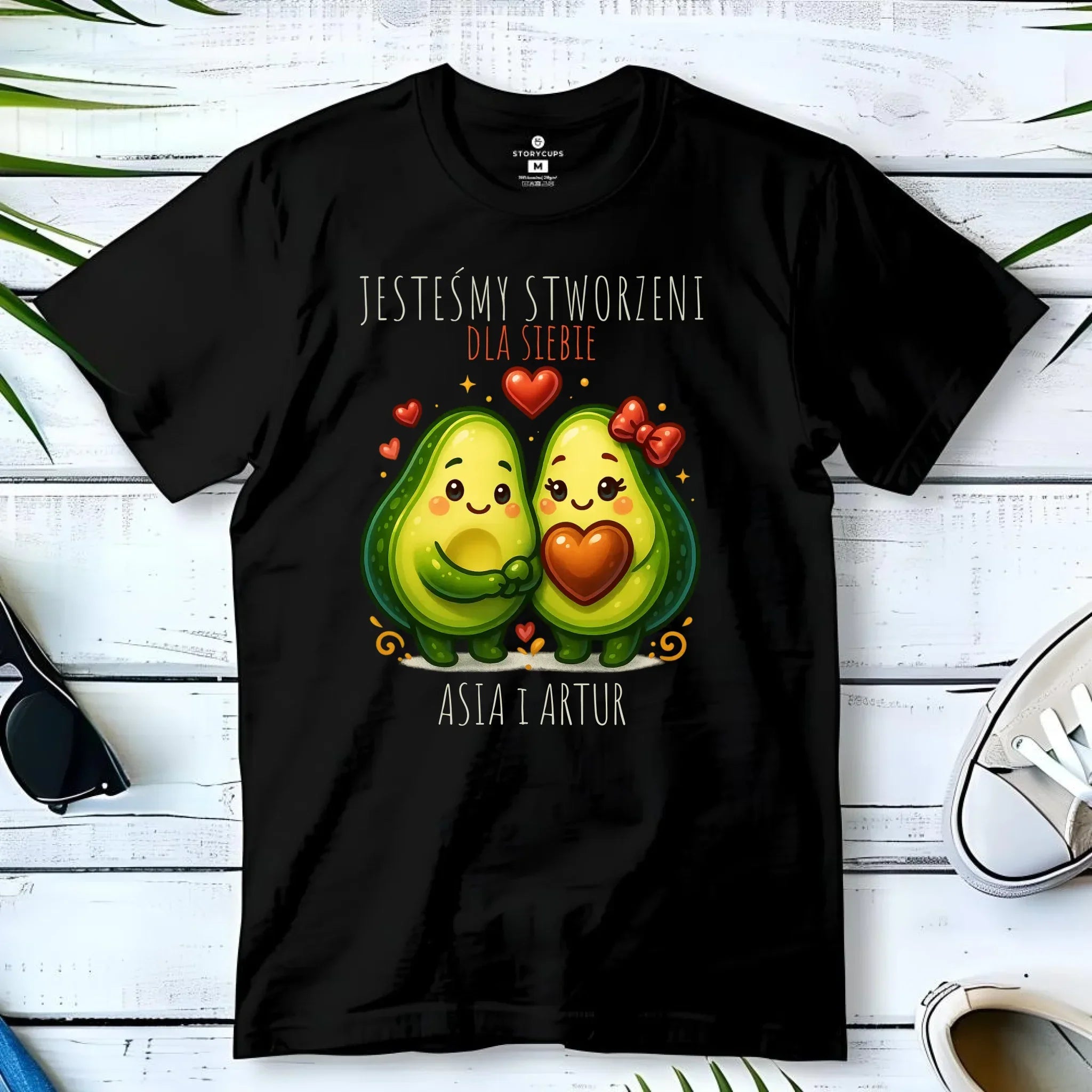 Koszulka męska - Awokado Stworzeni dla siebie - personalizowana W91 - StoryCups.pl