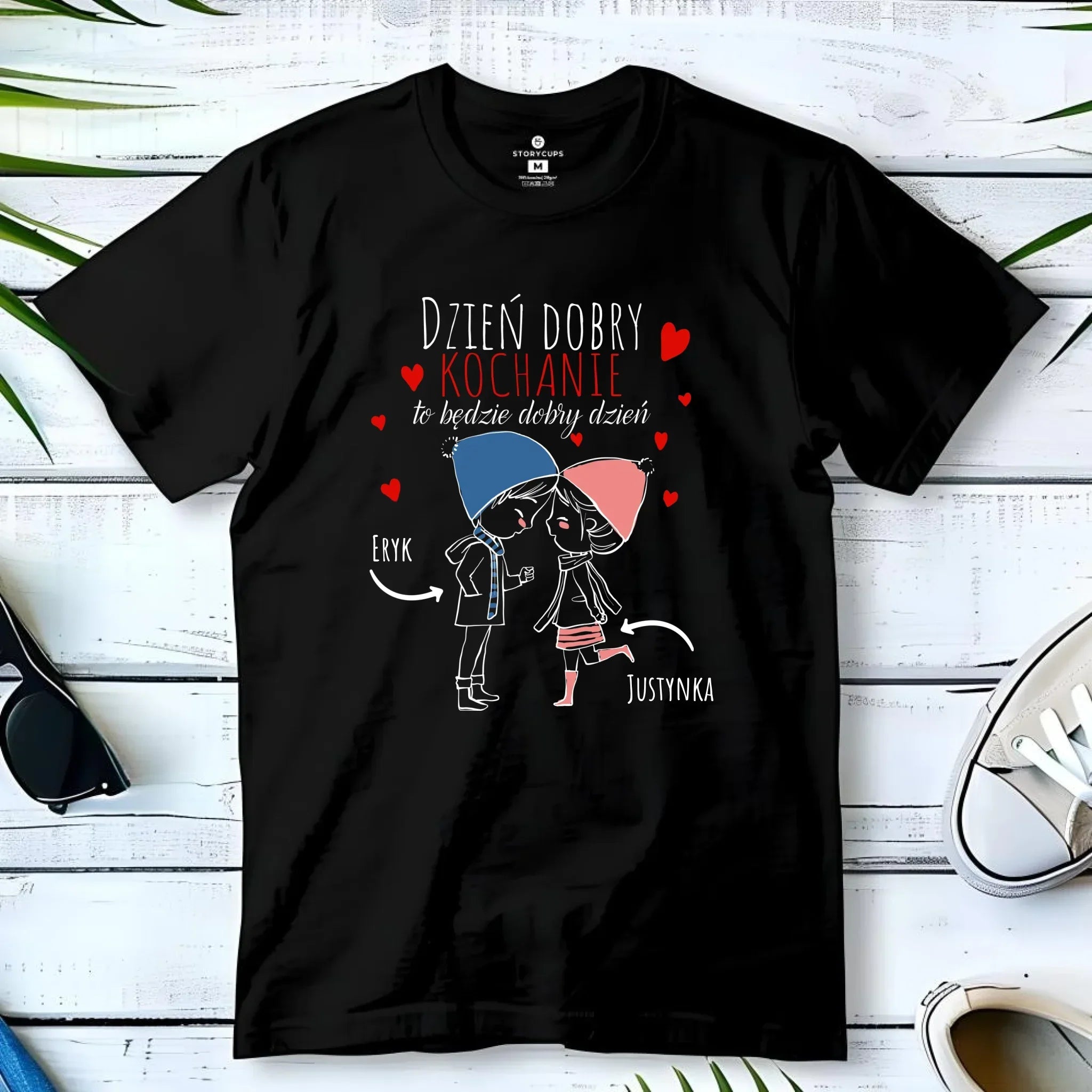 Koszulka męska dla par - Dzień dobry Kochanie - personalizowana W10 - StoryCups.pl