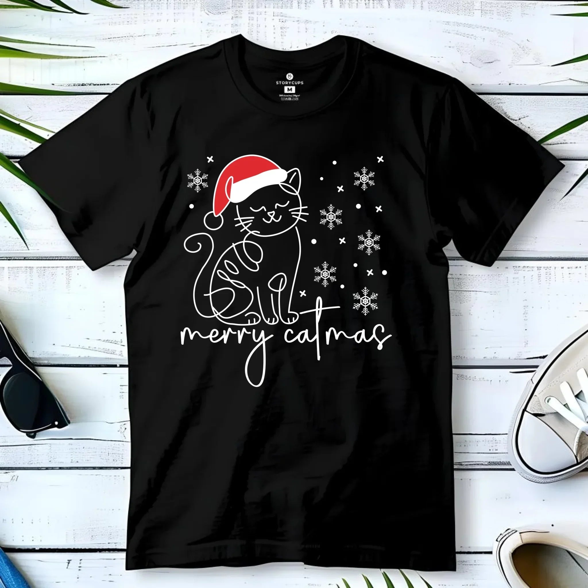 Koszulka męska świąteczna - Kot Merry catmas BN151 - StoryCups.pl