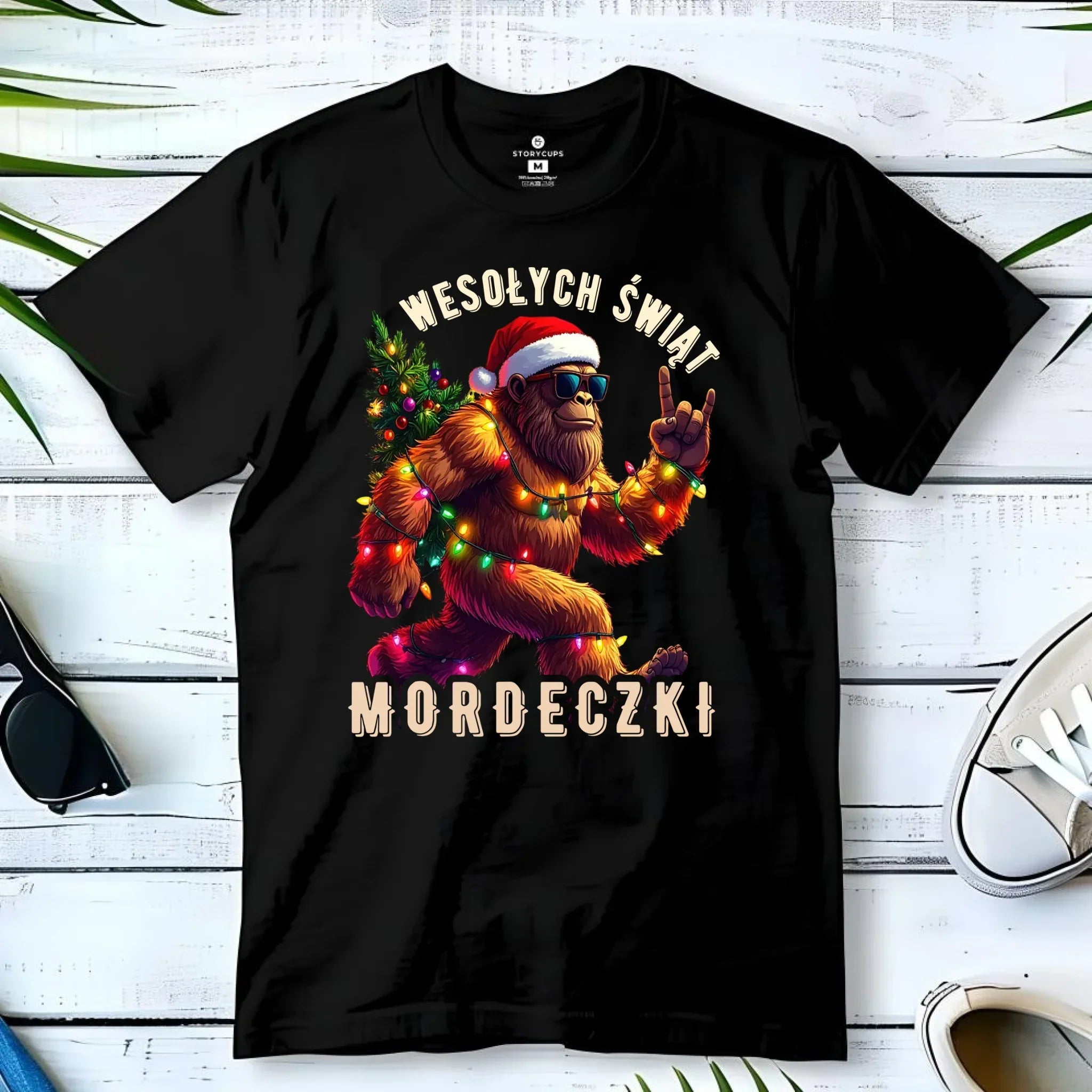 Koszulka męska świąteczna - prezent na święta - Yeti Wesołych Świąt mordeczki BN152 - StoryCups.pl
