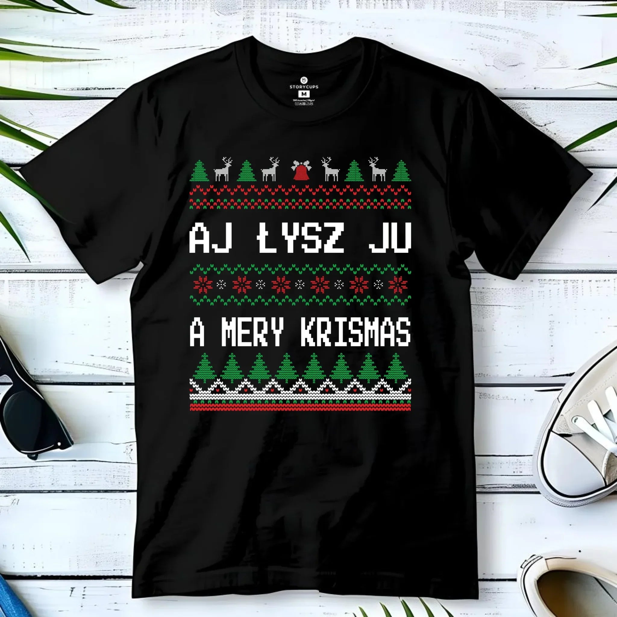 Koszulka męska świąteczna - Aj łysz ju a mery krismas BN12 - StoryCups.pl