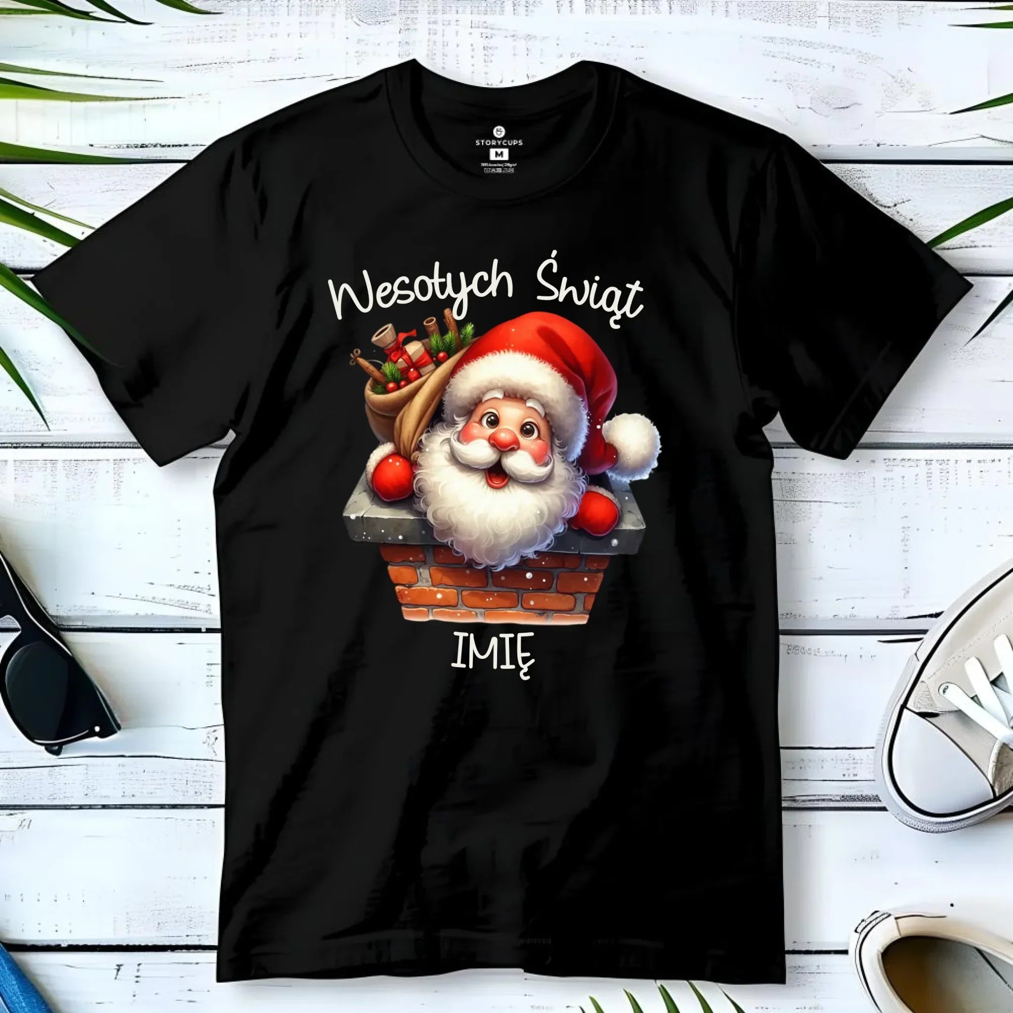 Koszulka męska świąteczna - prezent na Mikołajki Mikołaj - personalizowana BN08 - StoryCups.pl