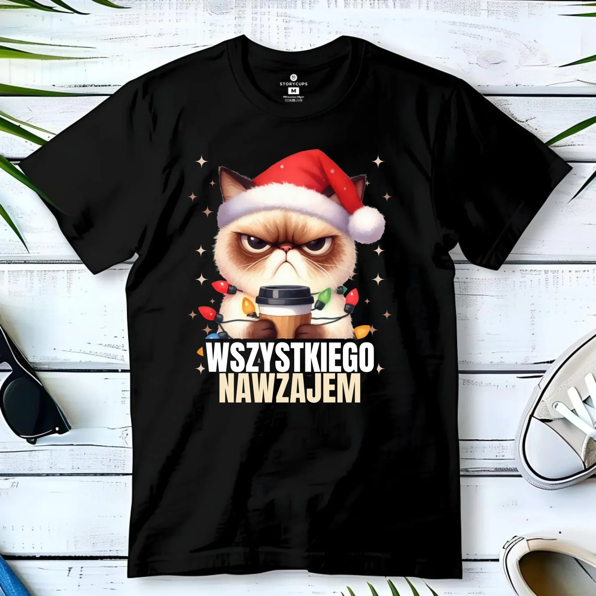 Koszulka męska świąteczna - Grumpy Cat Wszystkiego nawzajem BN33 - StoryCups.pl