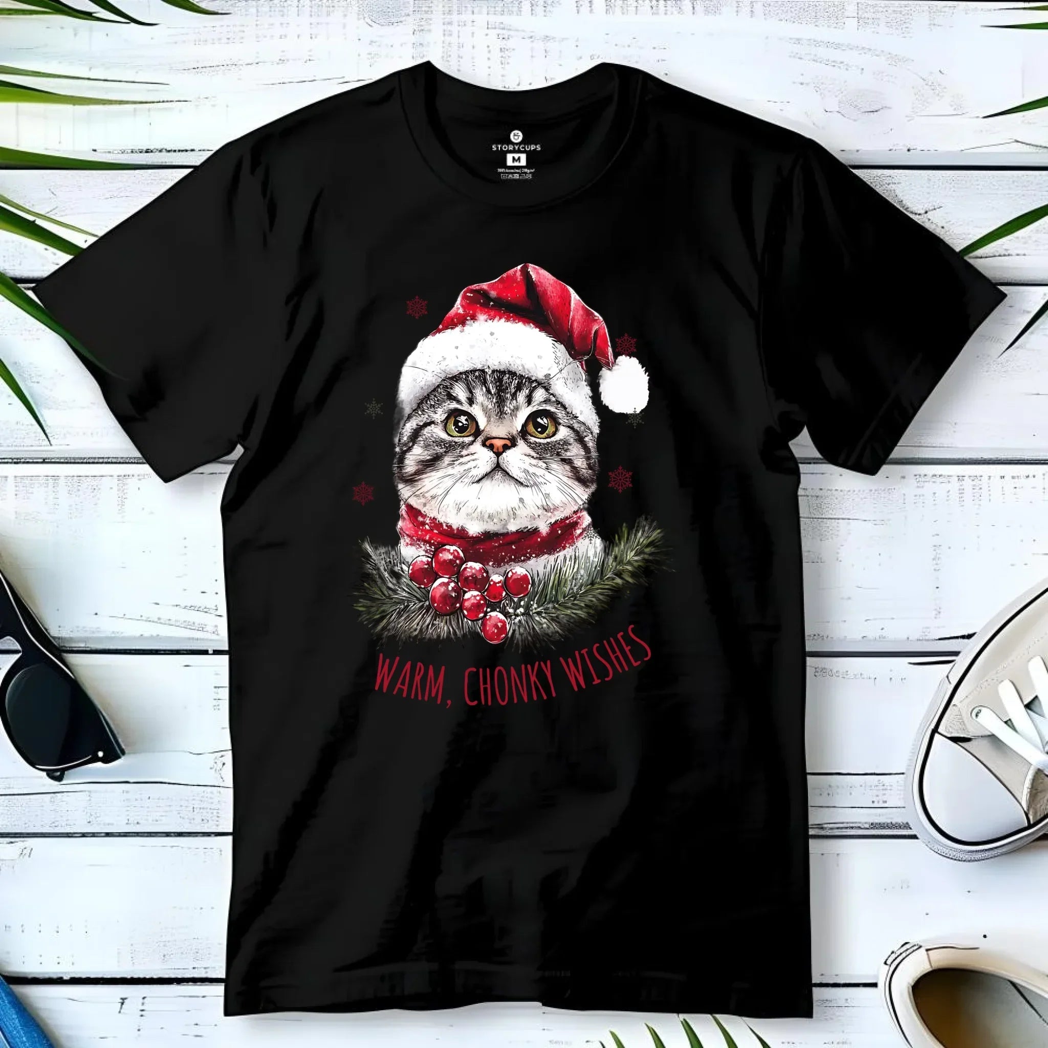 Koszulka męska świąteczna - Warm, Chonky Wishes BN36 - StoryCups.pl