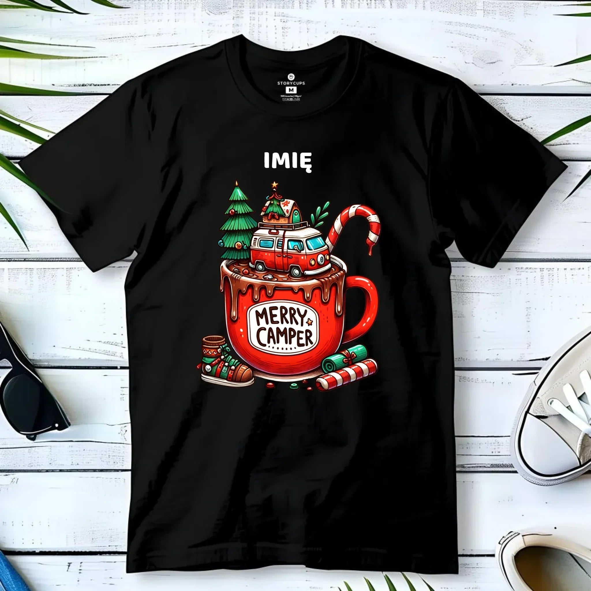 Koszulka męska świąteczna - Kamper Merry Camper - personalizowana BN43 - StoryCups.pl