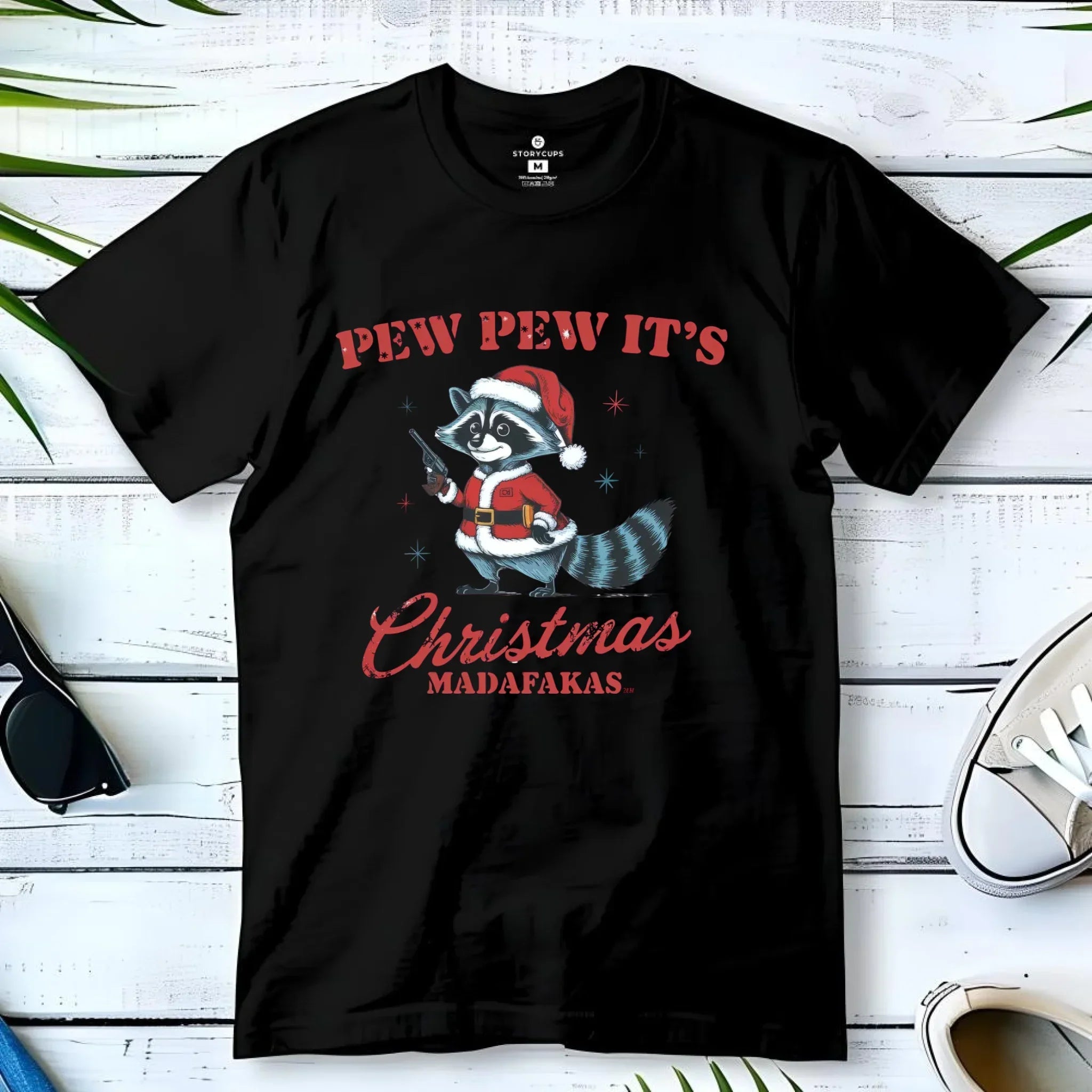 Koszulka męska świąteczna - Pew pew it's Christmas BN60 - StoryCups.pl