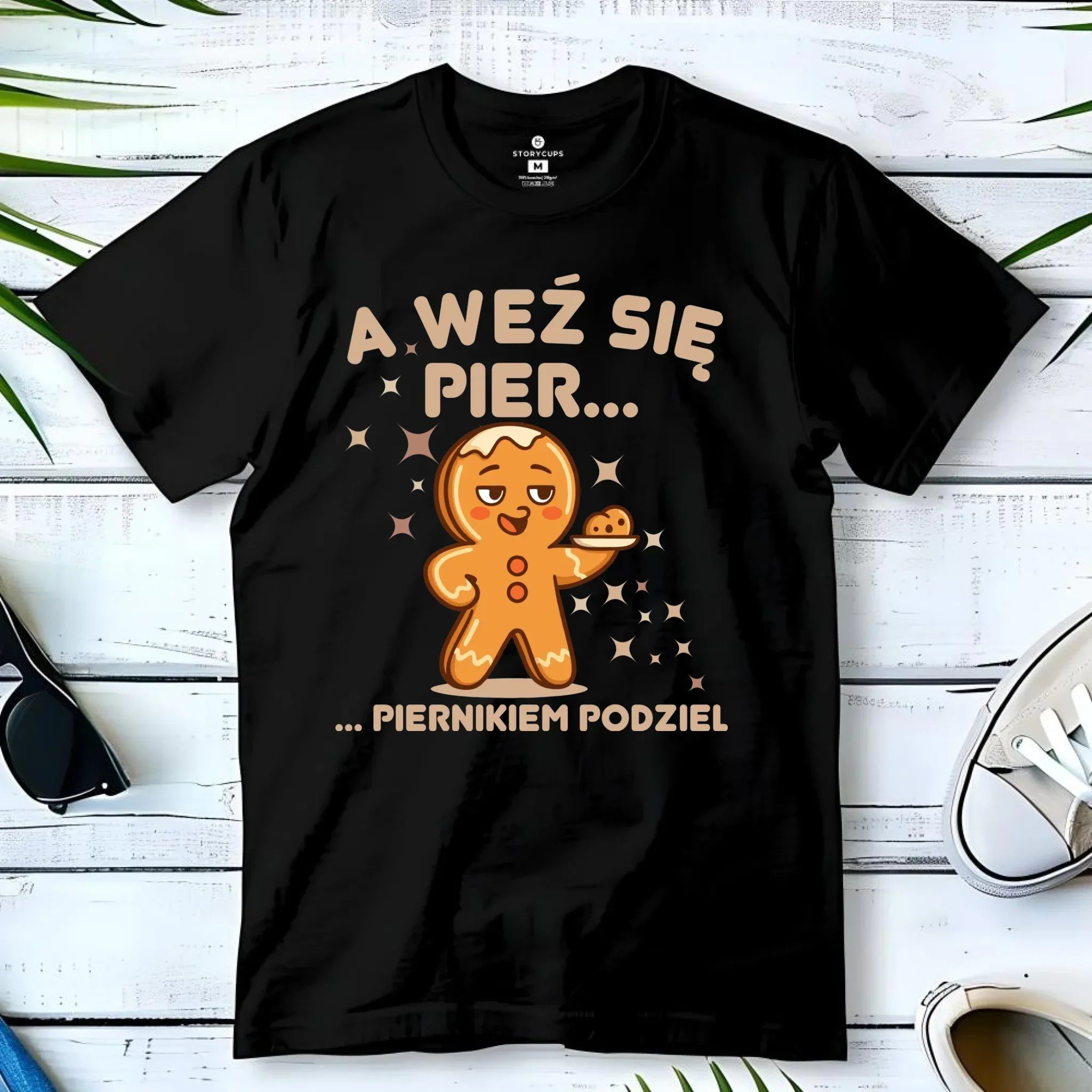Koszulka męska świąteczna - Piernik A weź się pier... piernikiem podziel BN87 - StoryCups.pl