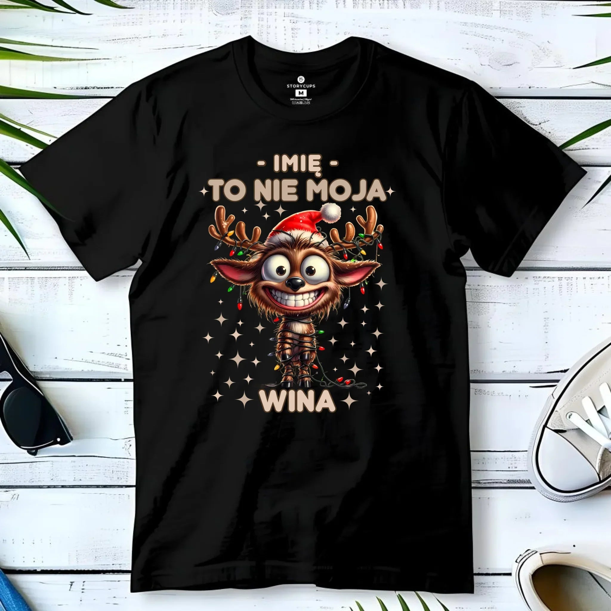 Koszulka męska świąteczna - Renifer To nie moja wina - personalizowana BN93 - StoryCups.pl