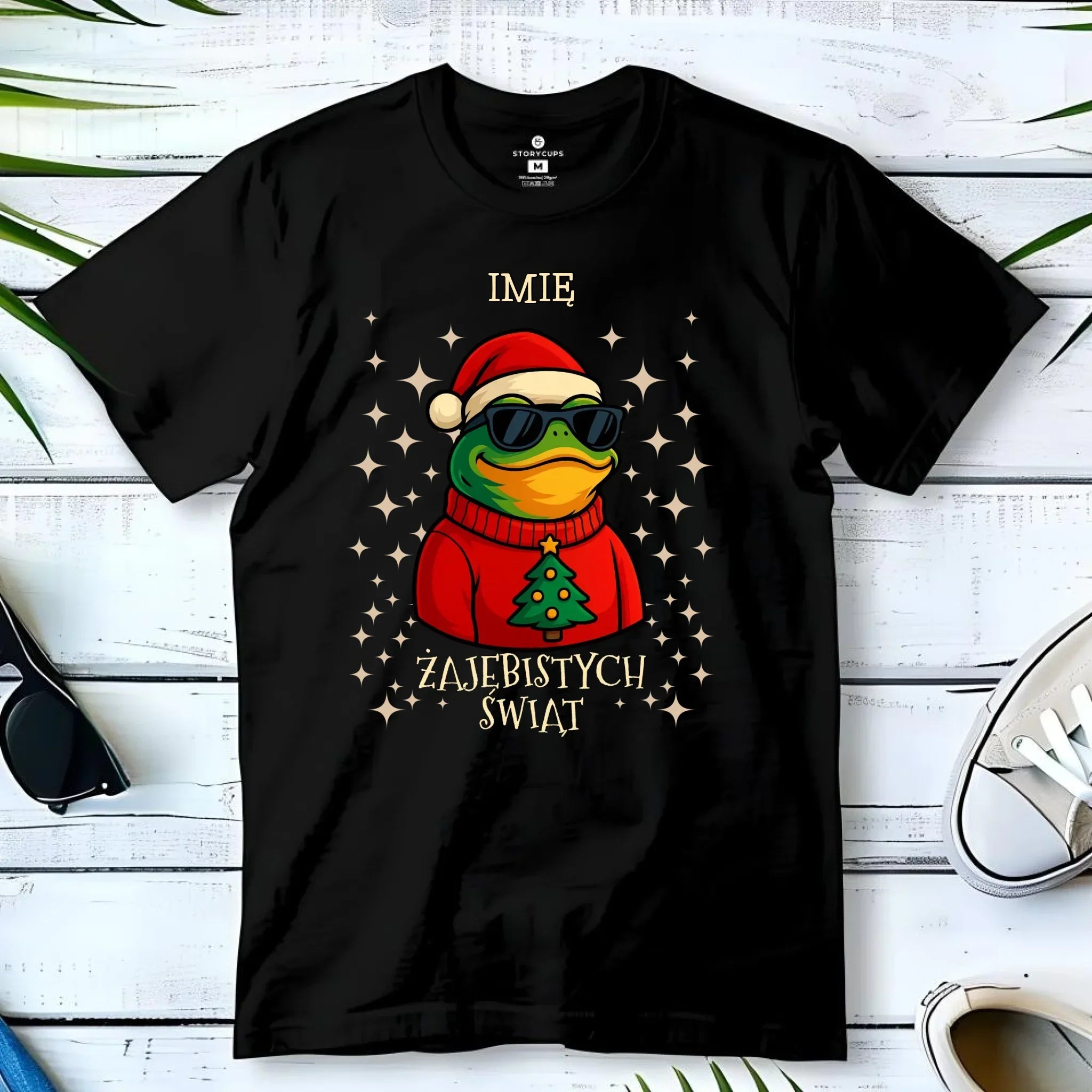 Koszulka męska świąteczna - Żajebistych Świąt - personalizowana BN144 - StoryCups.pl