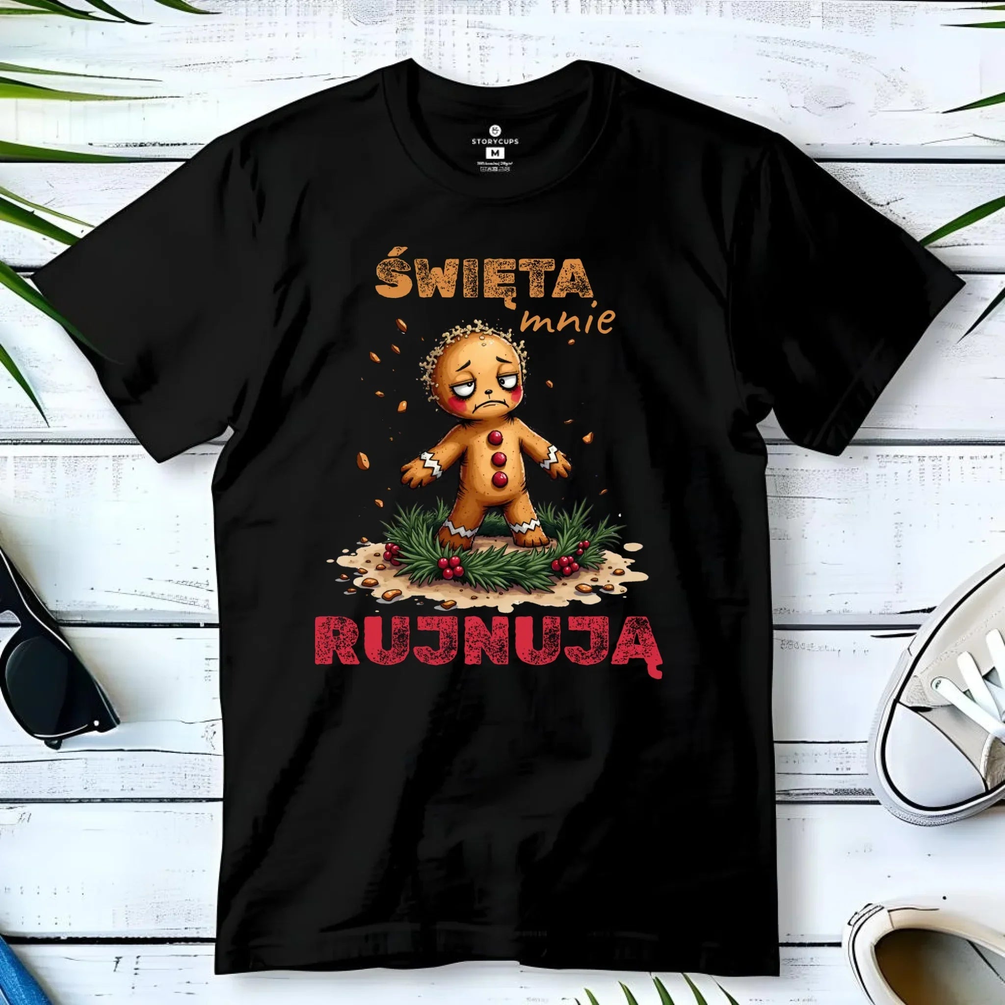 Koszulka męska świąteczna - Piernik Święta mnie rujnują BN143 - StoryCups.pl