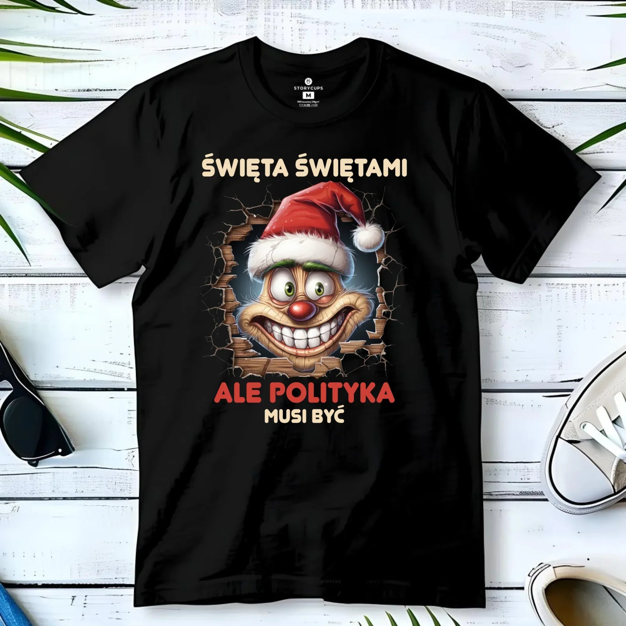 Koszulka męska świąteczna - Święta świętami ale polityka musi być BN102 - StoryCups.pl