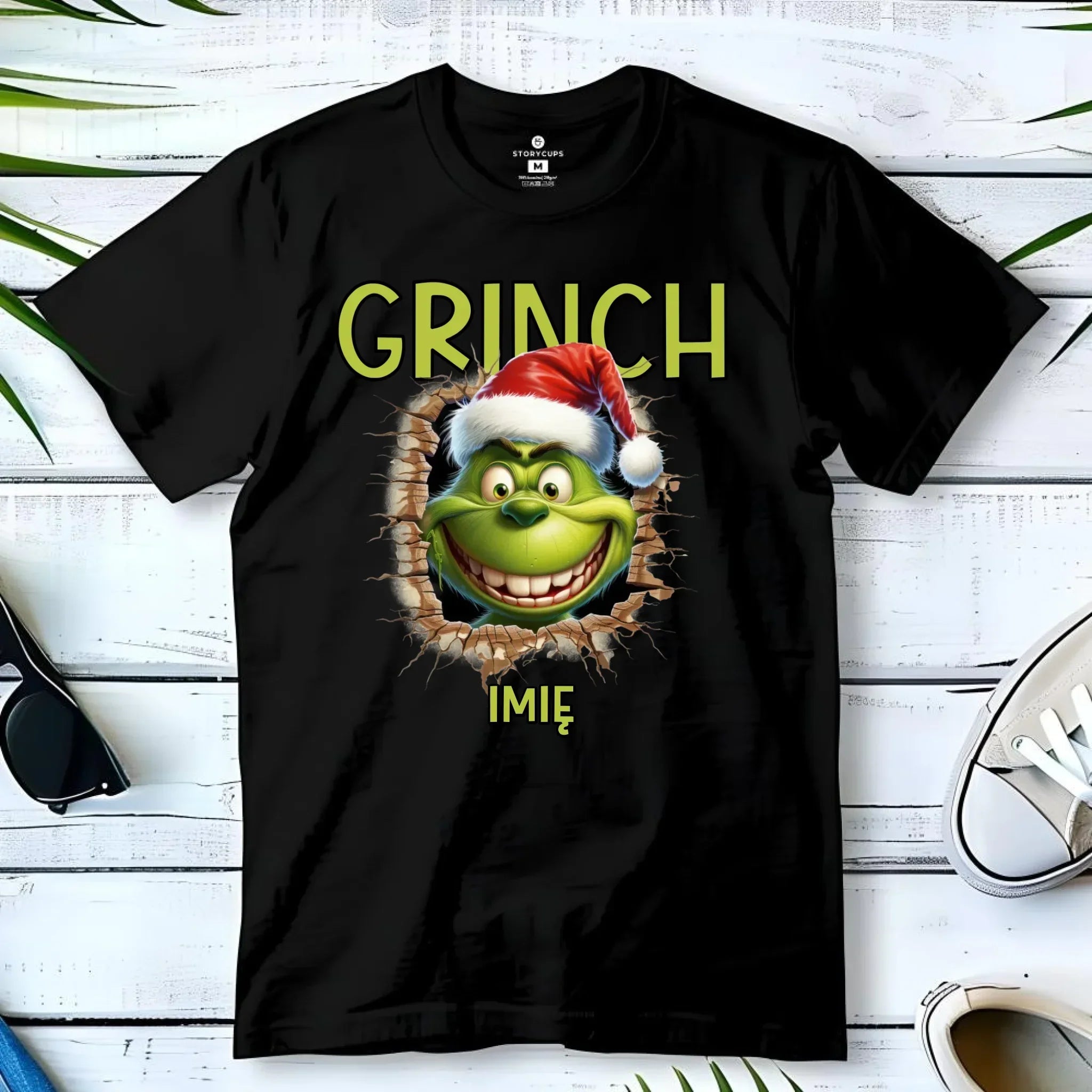 Koszulka męska świąteczna - Grinch - personalizowana BN112 - StoryCups.pl