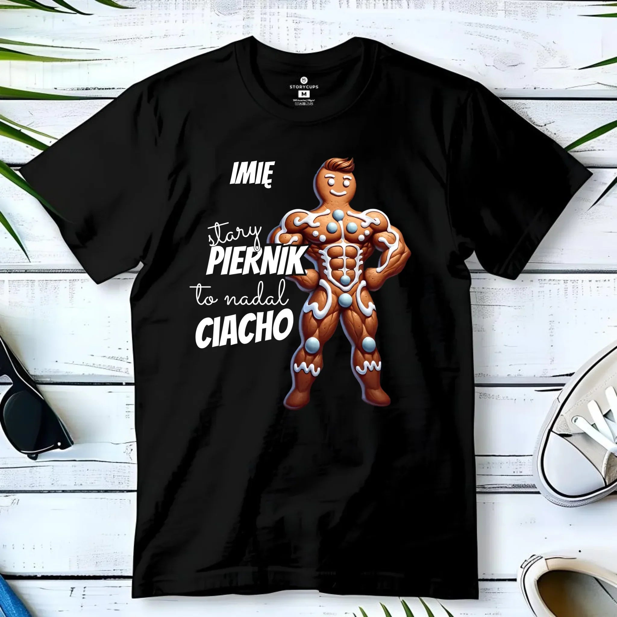 Koszulka męska świąteczna - Stary piernik to nadal ciacho - personalizowana BN23 - StoryCups.pl