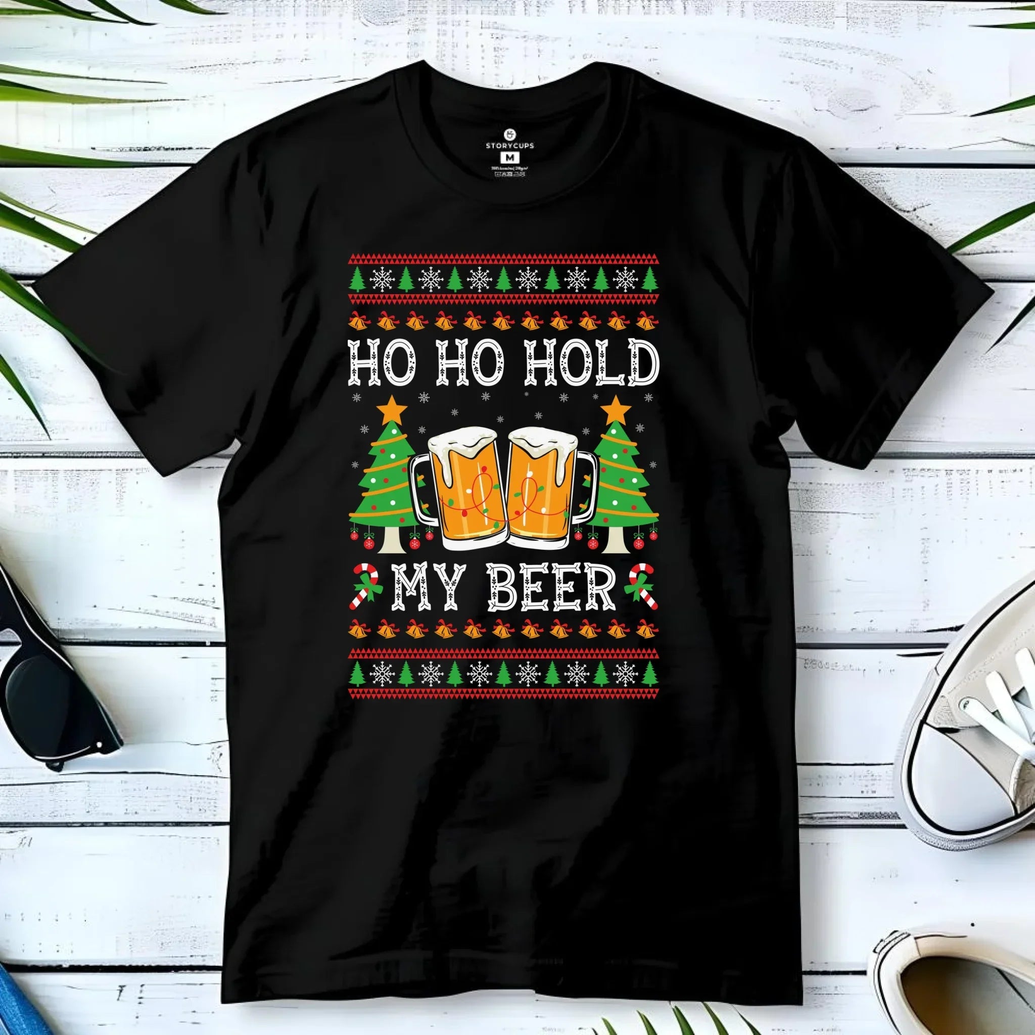 Koszulka męska świąteczna - Ho ho hold my beer BN131 - StoryCups.pl