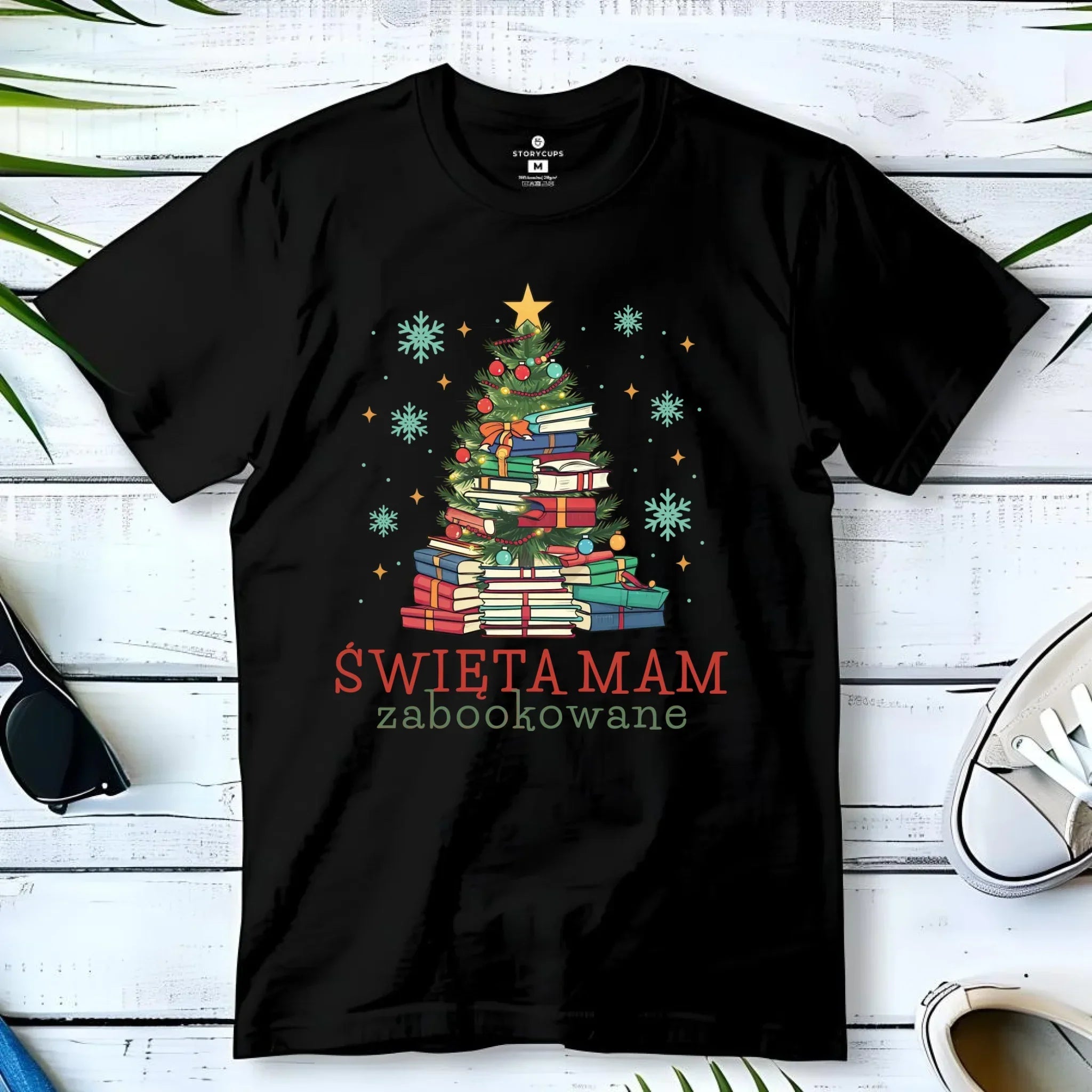 Koszulka męska świąteczna - Święta mam zabookowane BN05 - StoryCups.pl