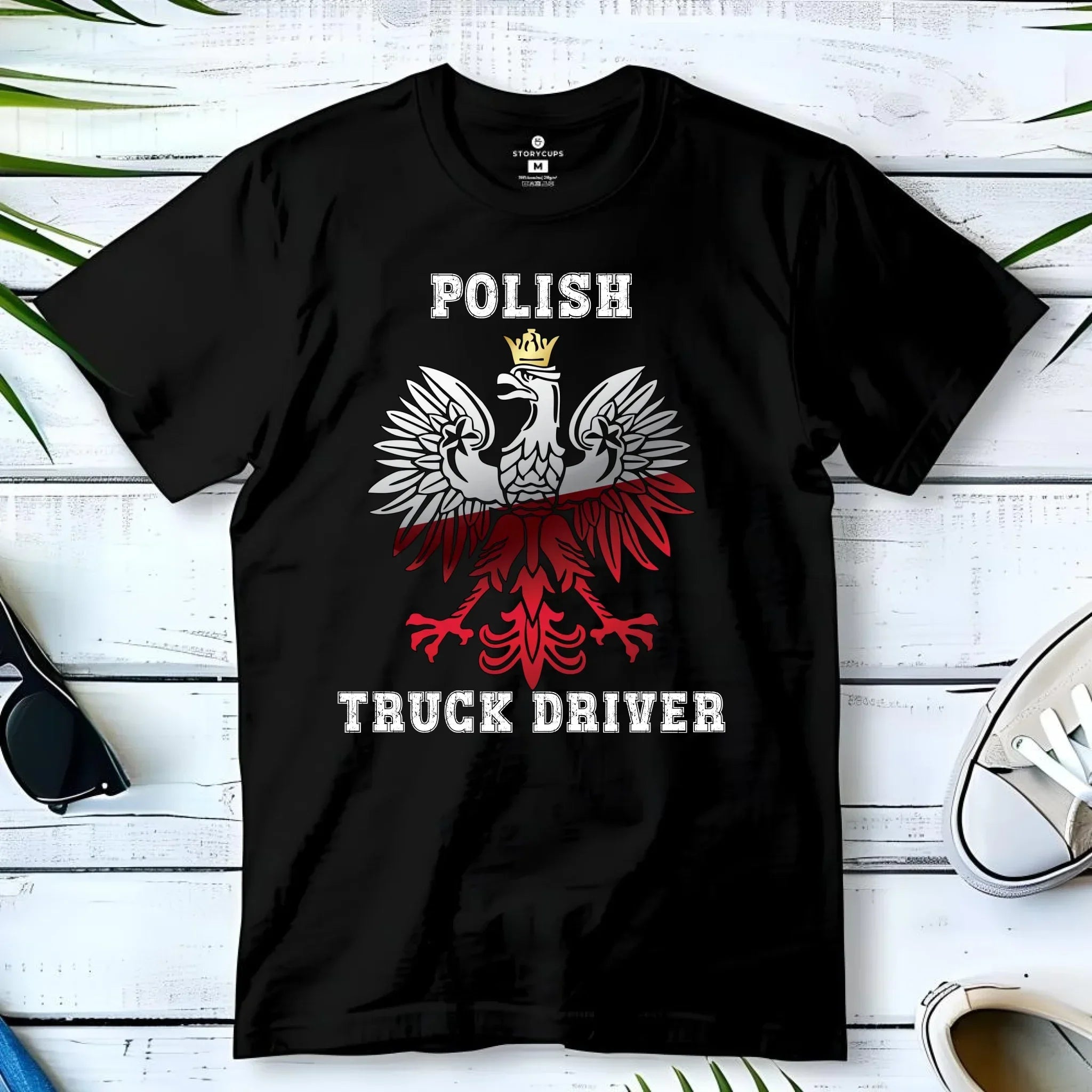 Koszulka męska dla kierowcy ciężarówki - Polish Truck Driver ZKT06 - StoryCups.pl