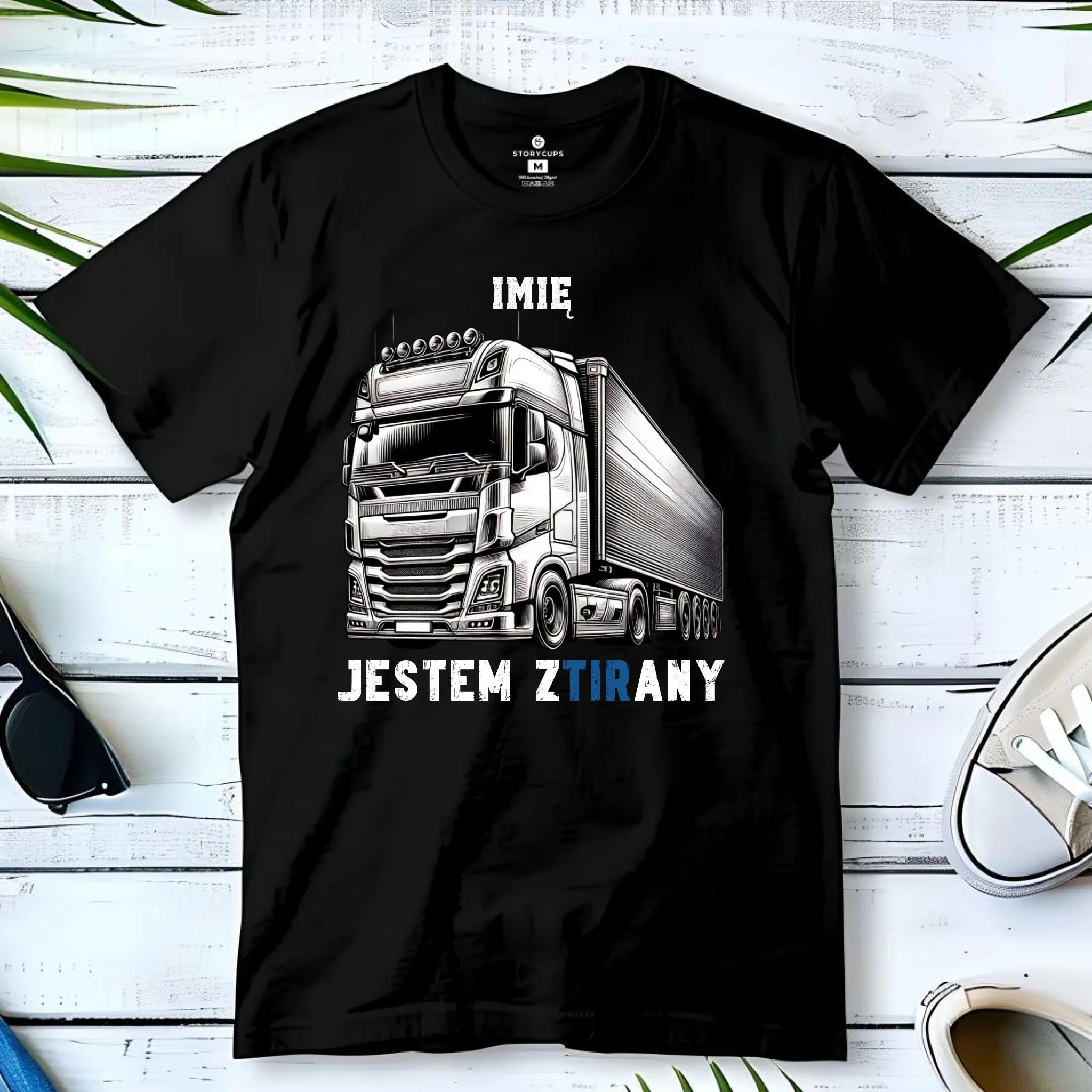 Koszulka dla kierowcy ciężarówki - Jestem zTIRany - personalizowana ZKT01 - StoryCups.pl